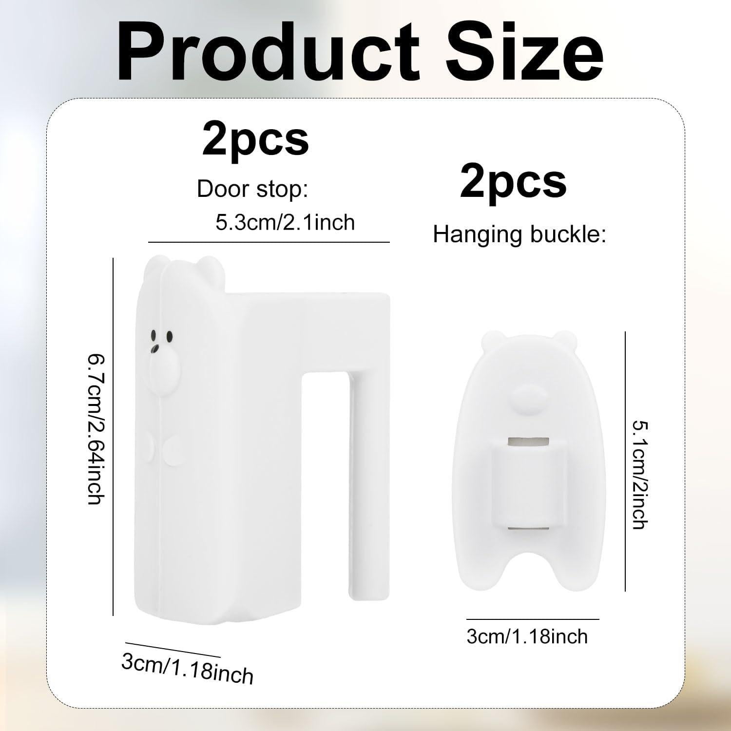 2 Protectores de Puerta para Bebés BOXOB Silicona Blanco