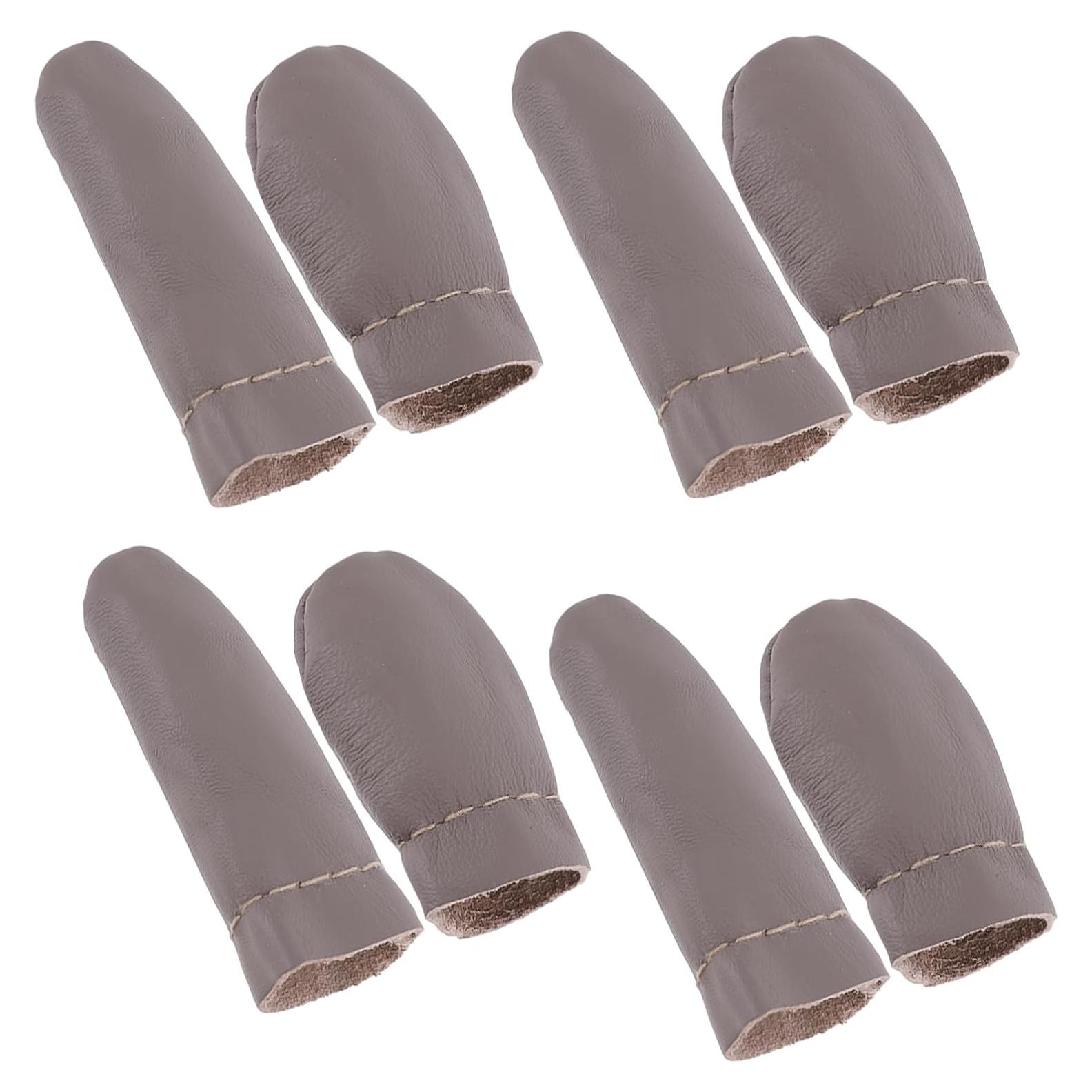 Protectores de Dedos de Cuero PU para Costura - 8 Pcs