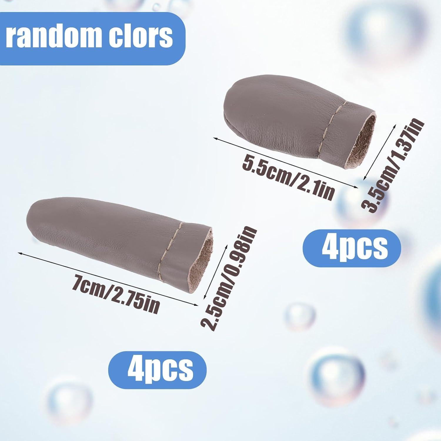 Protectores de Dedos de Cuero PU para Costura - 8 Pcs