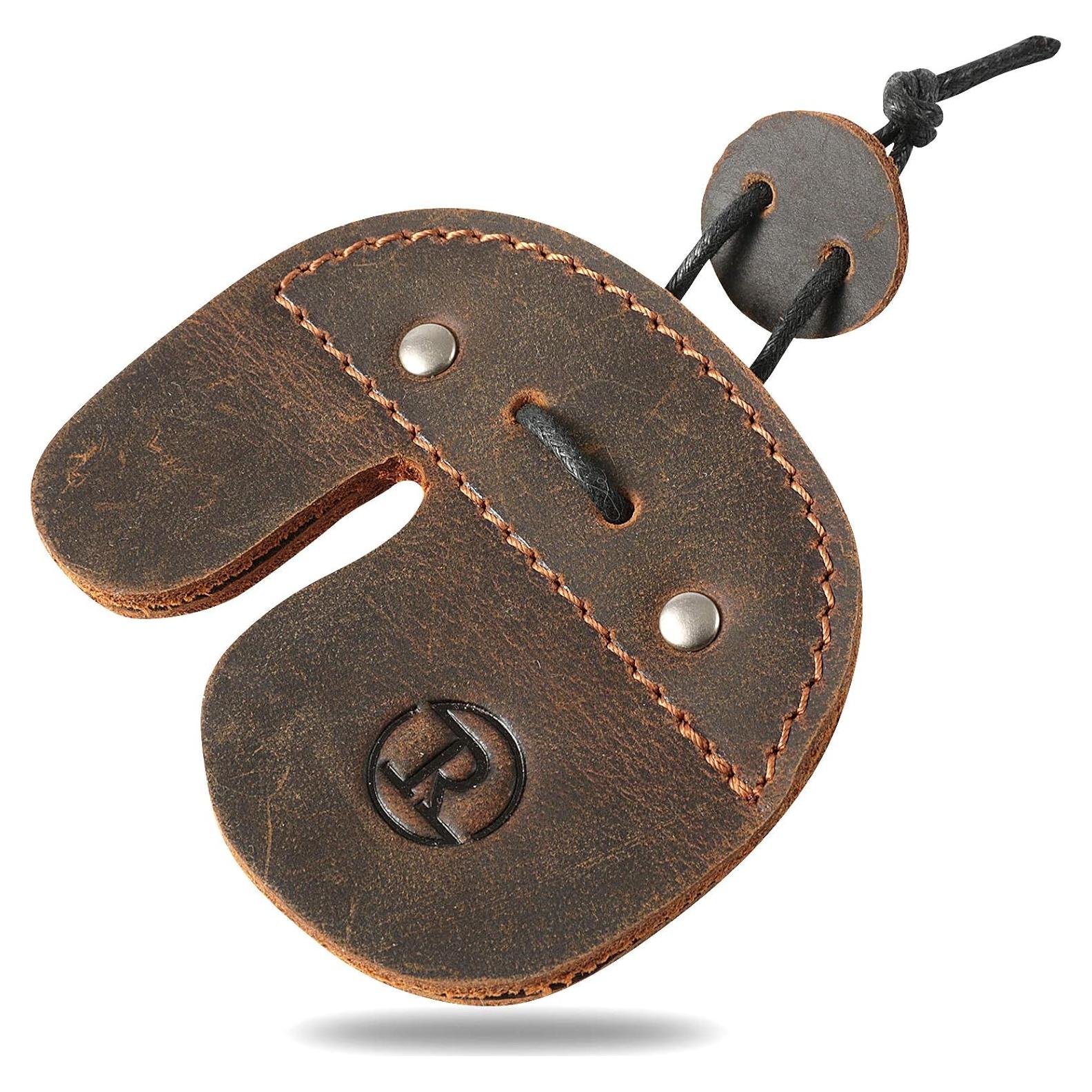 Protector de Dedo de Arquería Ringsun de Cuero para Tiro