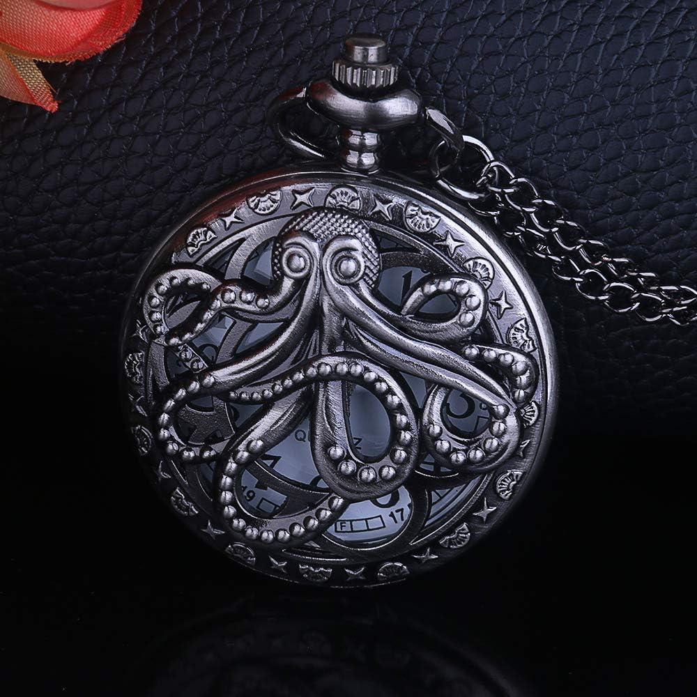 Reloj de bolsillo BOSNI CF1173 Steampunk con cadena 4.5 cm