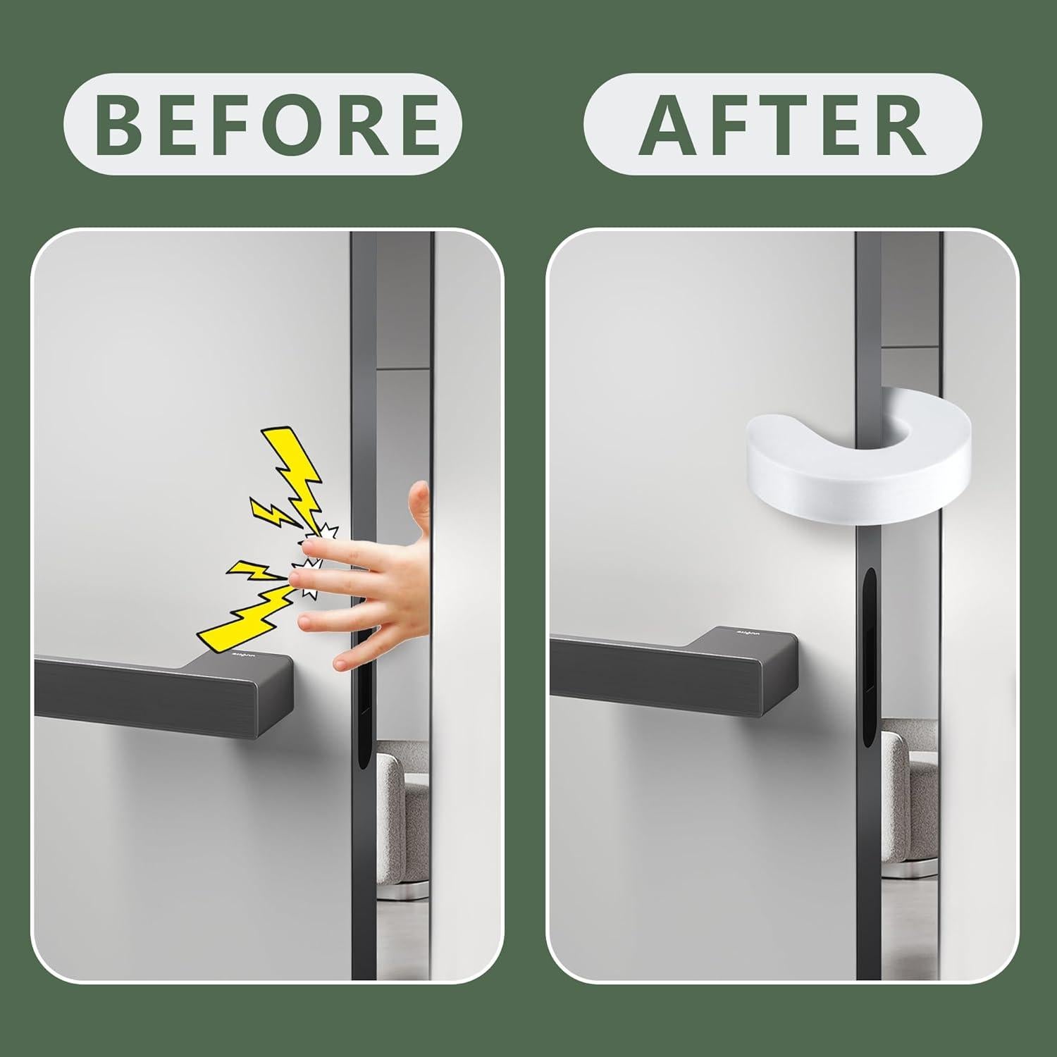 6 Detenedores de Puerta YIIFELL Espuma Blanca Anti Golpe