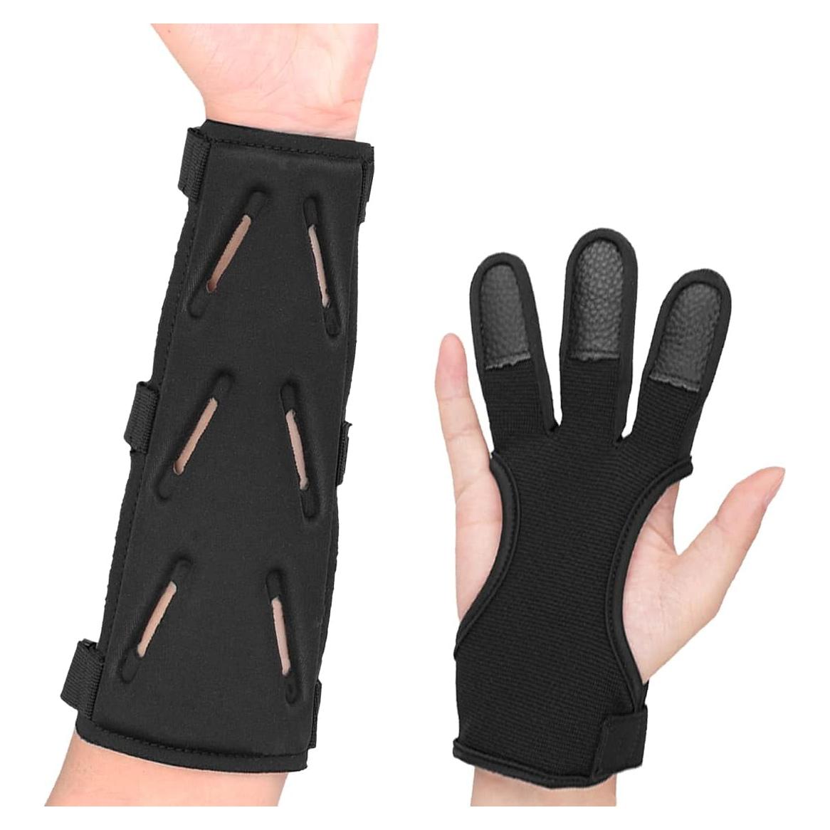 Guantes y protector de brazo KRATARC N1 para tiro con arco