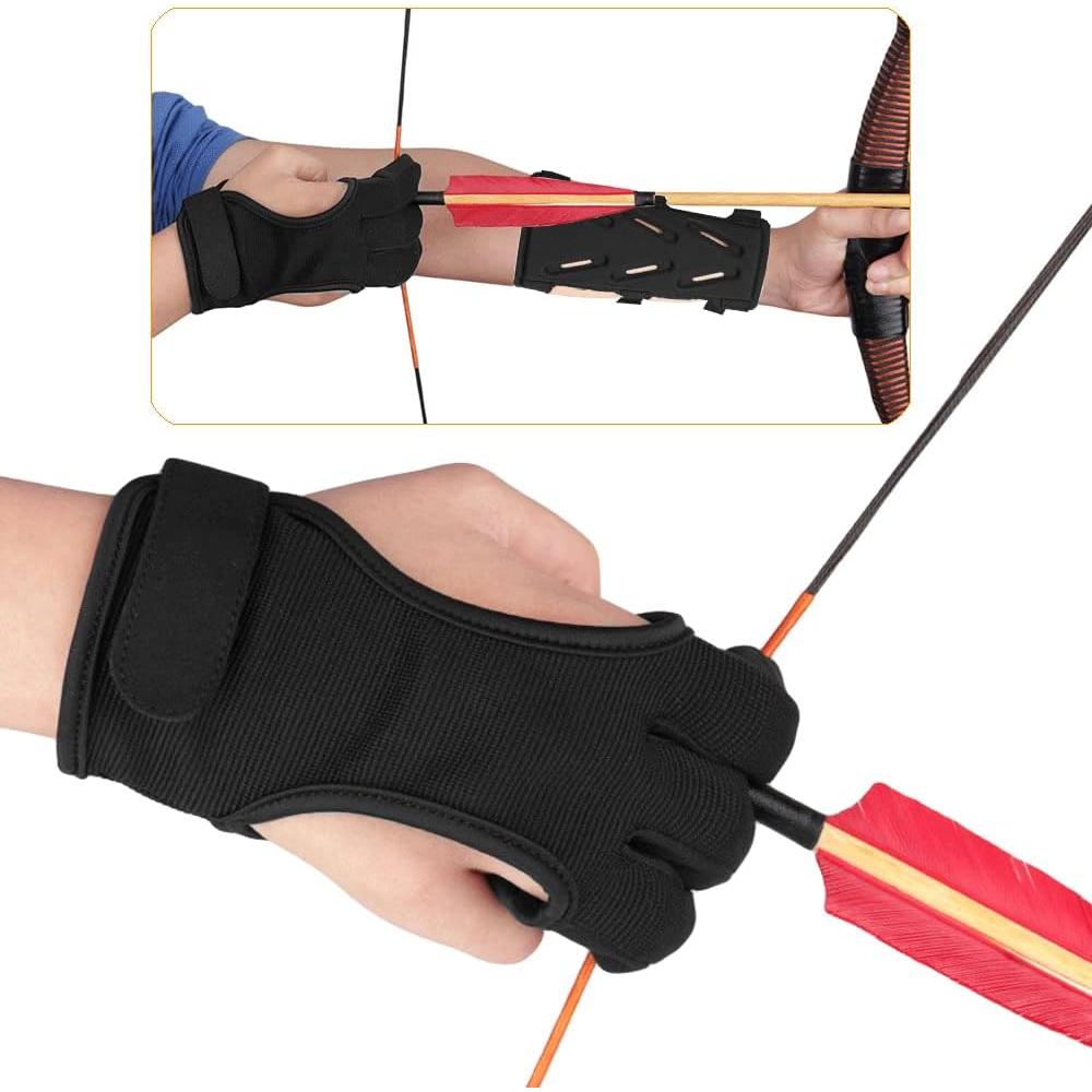 Guantes y protector de brazo KRATARC N1 para tiro con arco