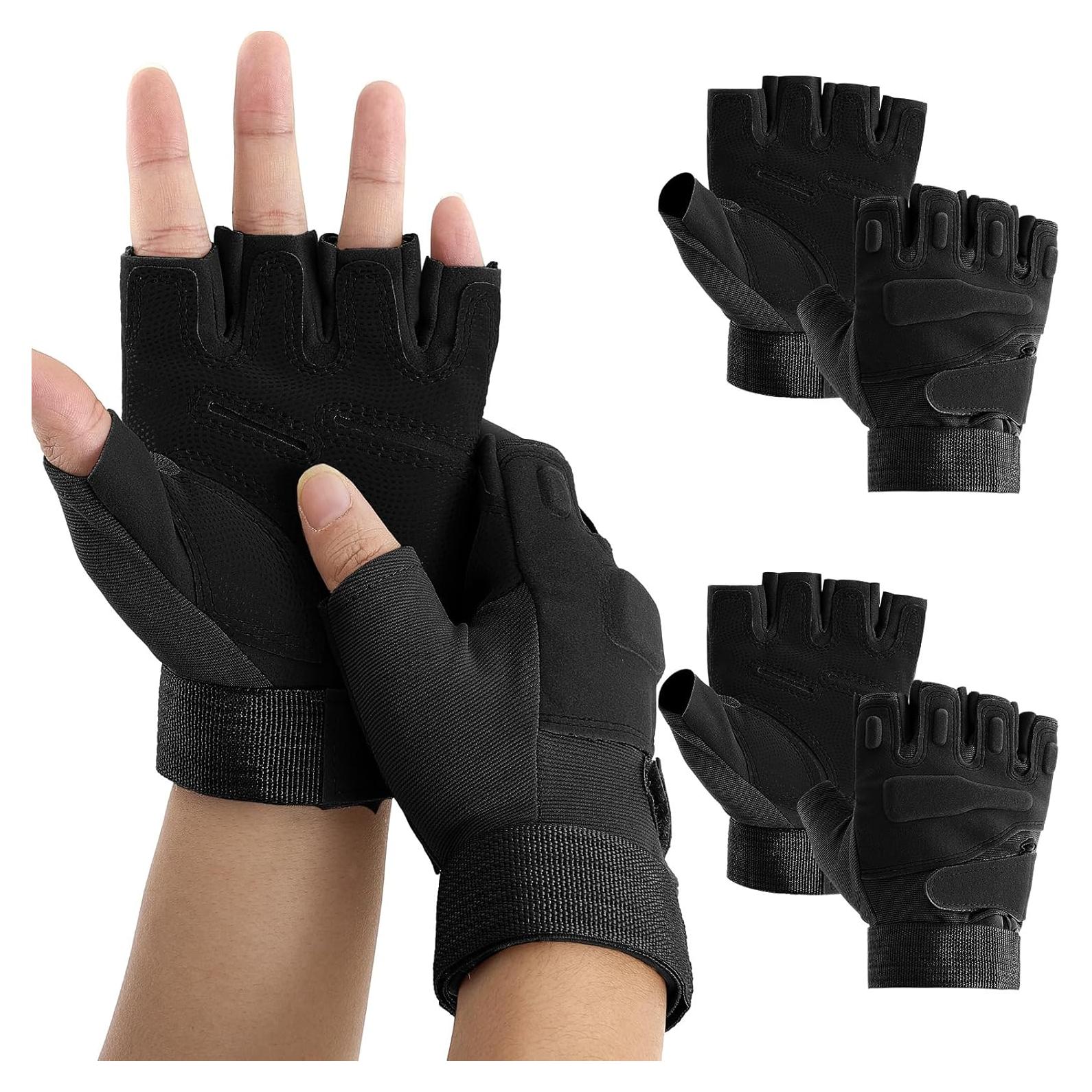 Guantes Sin Dedos Negro Teenyyou para Color Guard - 2 Pares
