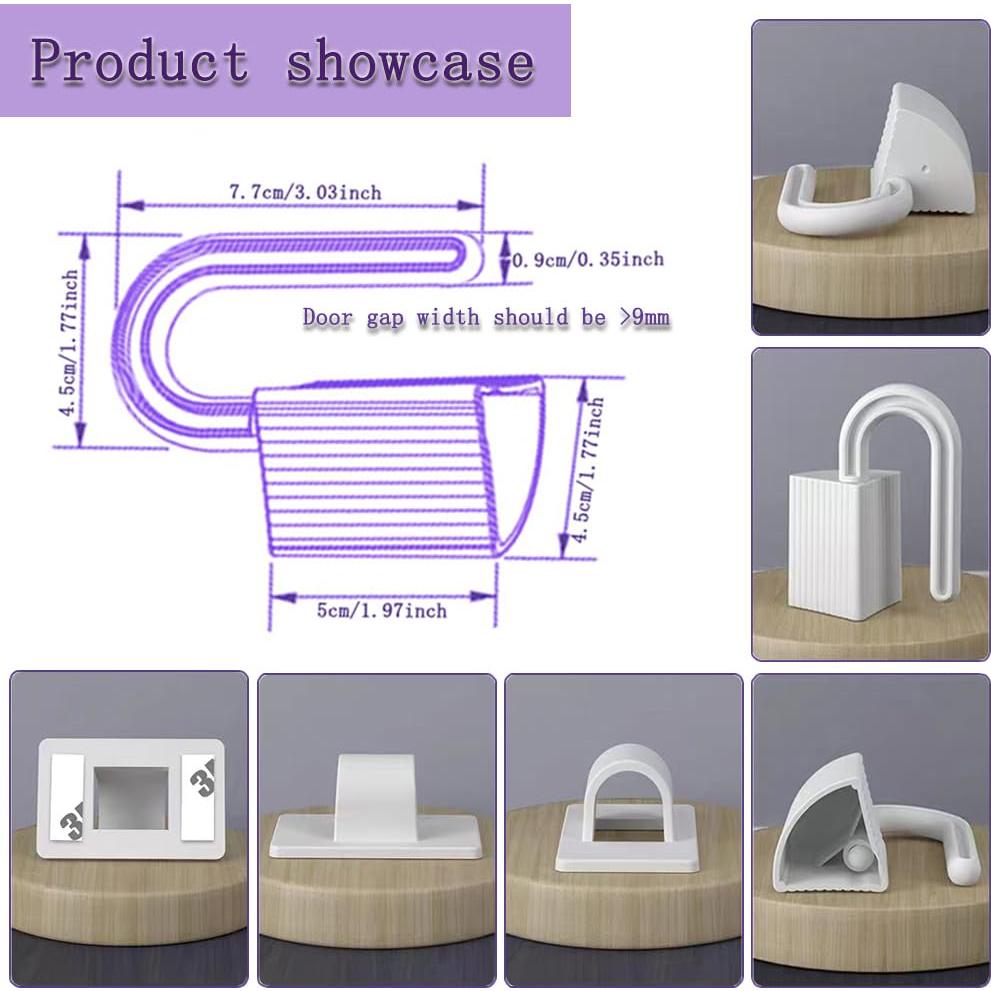 Set de 4 Protectores de Dedos para Puerta Bebé Blanco