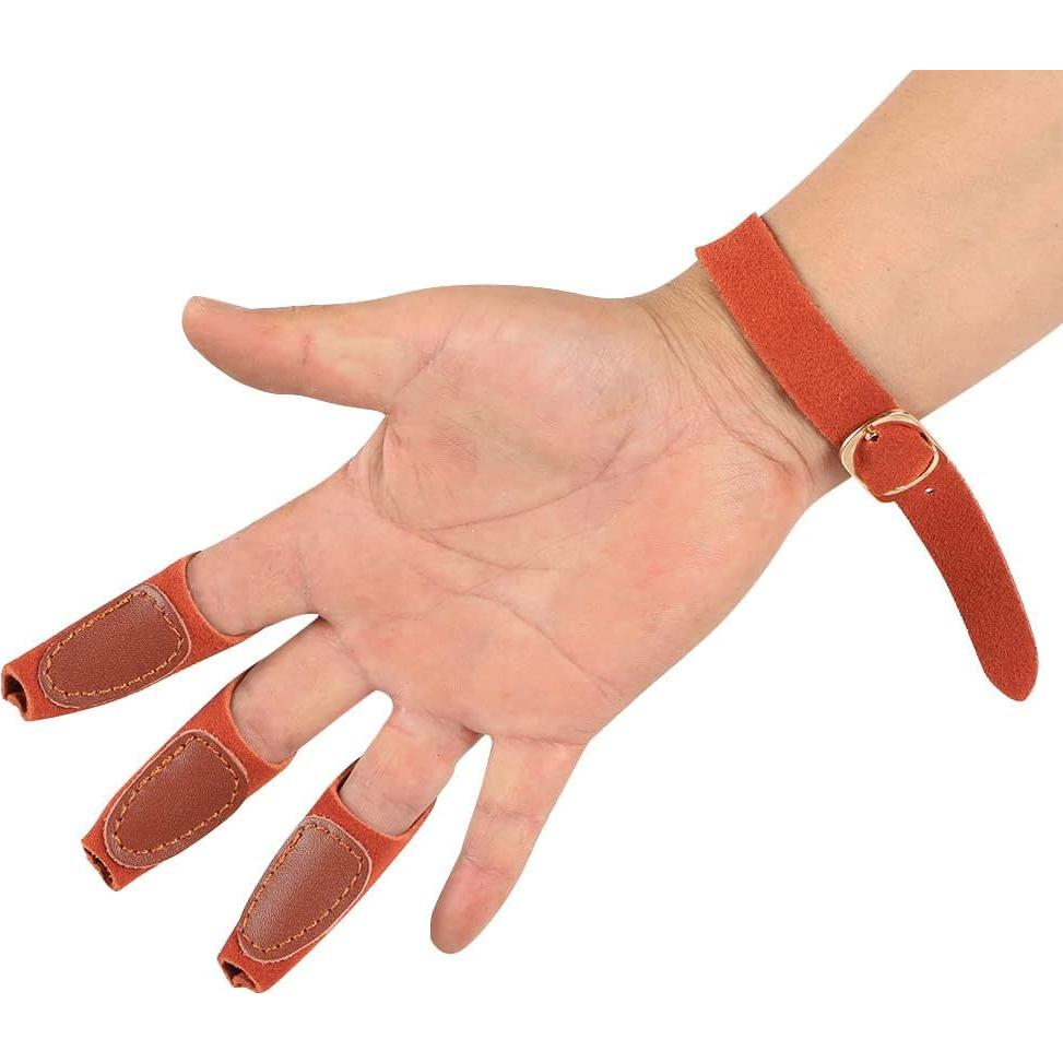 Protector de Brazo y Guantes de Arquería TOPARCHERY Marrón