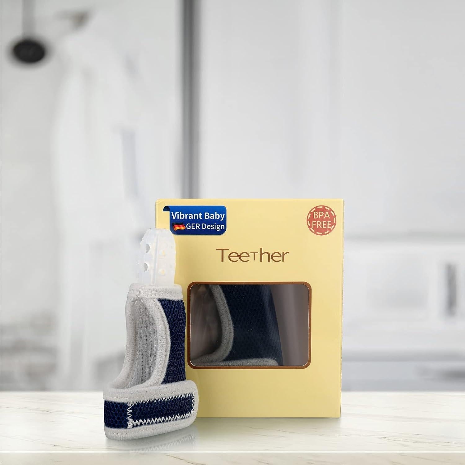 Guardafingers de Silicona para Bebés 2 Piezas Azul