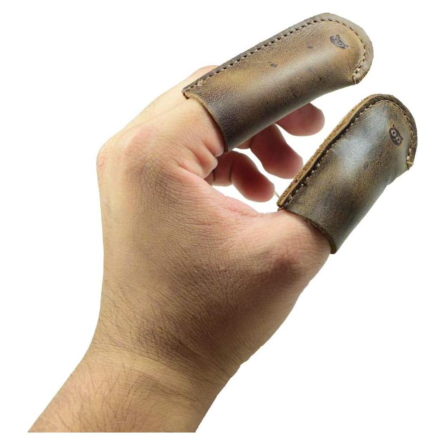 Set de 3 Pares de Dedales de Cuero Hide & Drink - Marrón