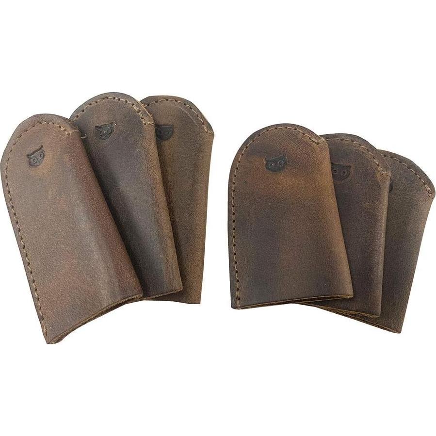 Set de 3 Pares de Dedales de Cuero Hide & Drink - Marrón