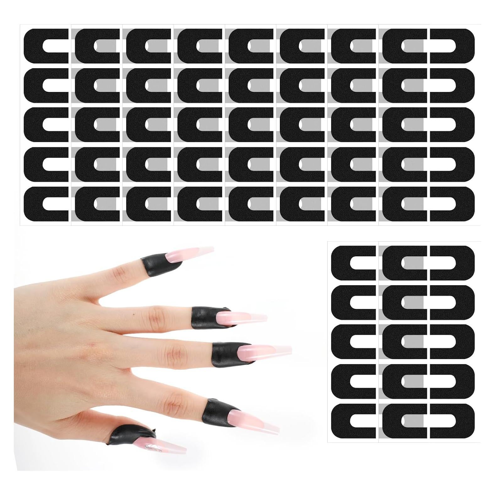 100 Protectores de Esmalte de Uñas Bremorou - Cutícula Negra
