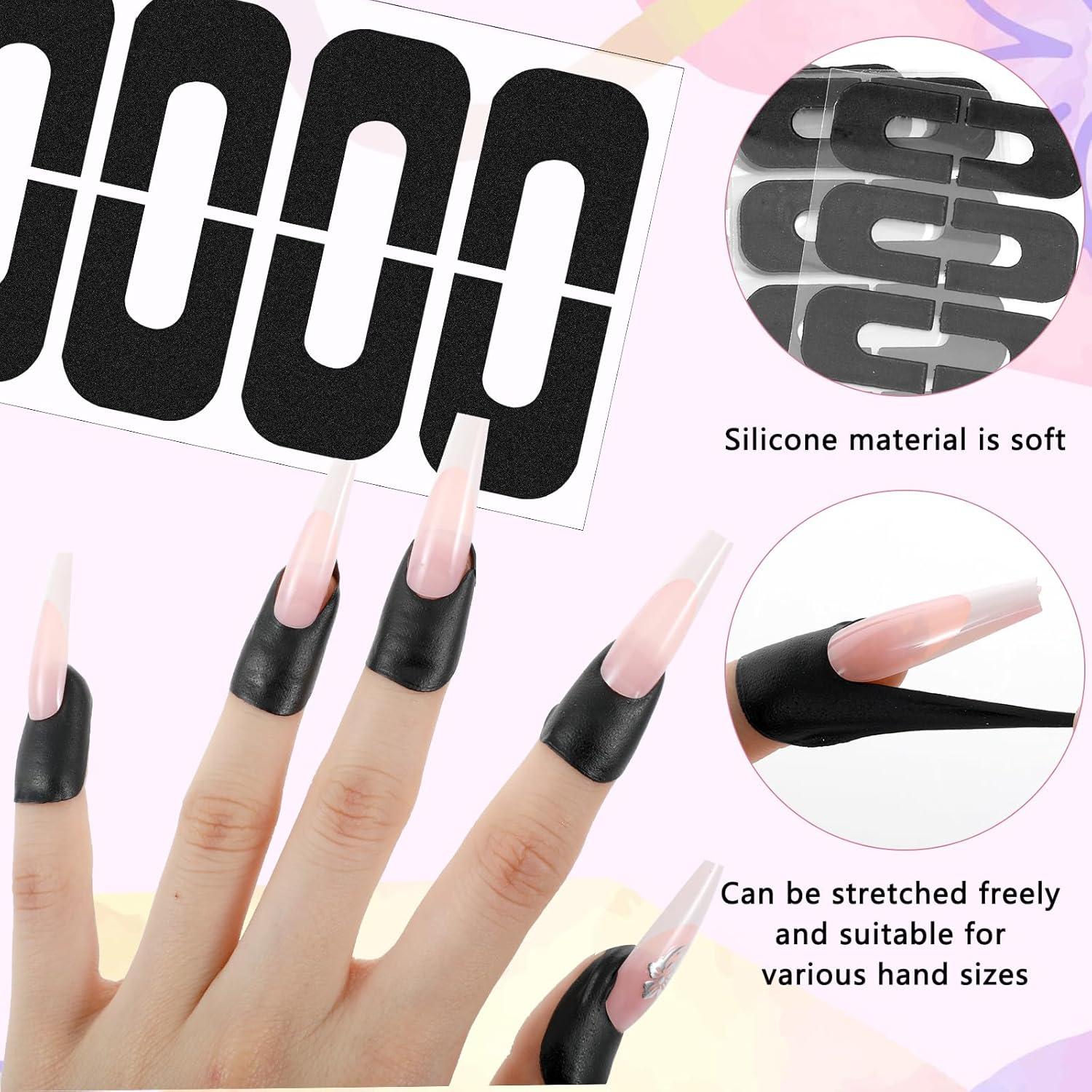 100 Protectores de Esmalte de Uñas Bremorou - Cutícula Negra