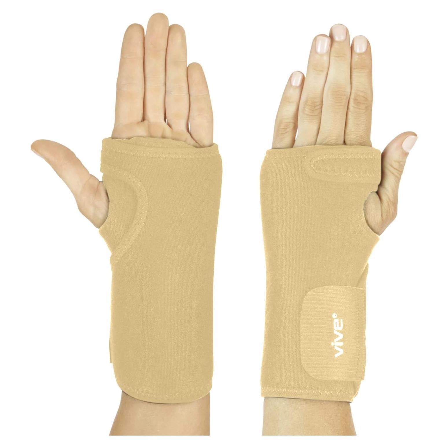 Férula de Muñeca Vive Beige Izquierda para Síndrome del Túnel Carpiano