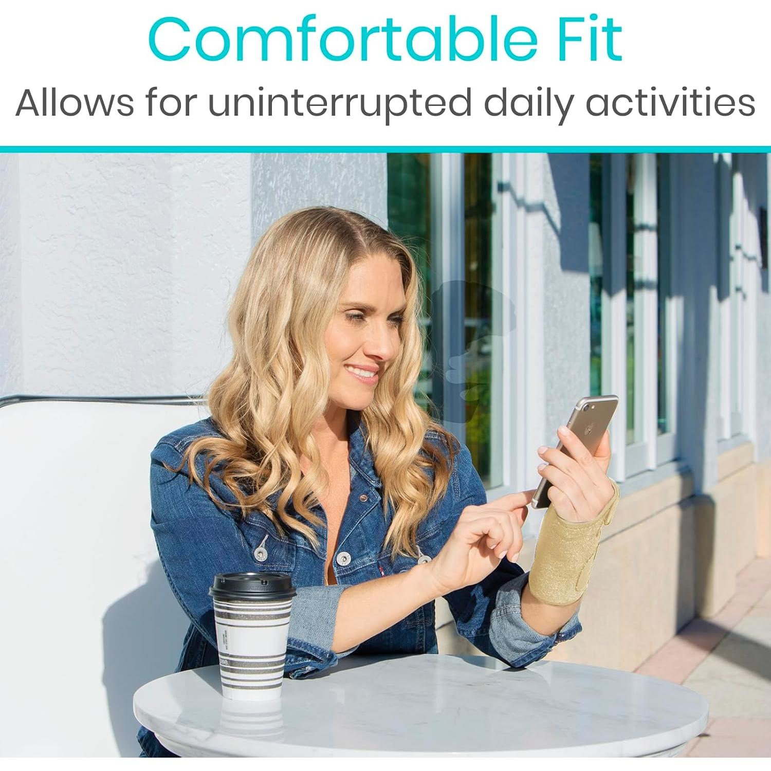 Férula de Muñeca Vive Beige Izquierda para Síndrome del Túnel Carpiano