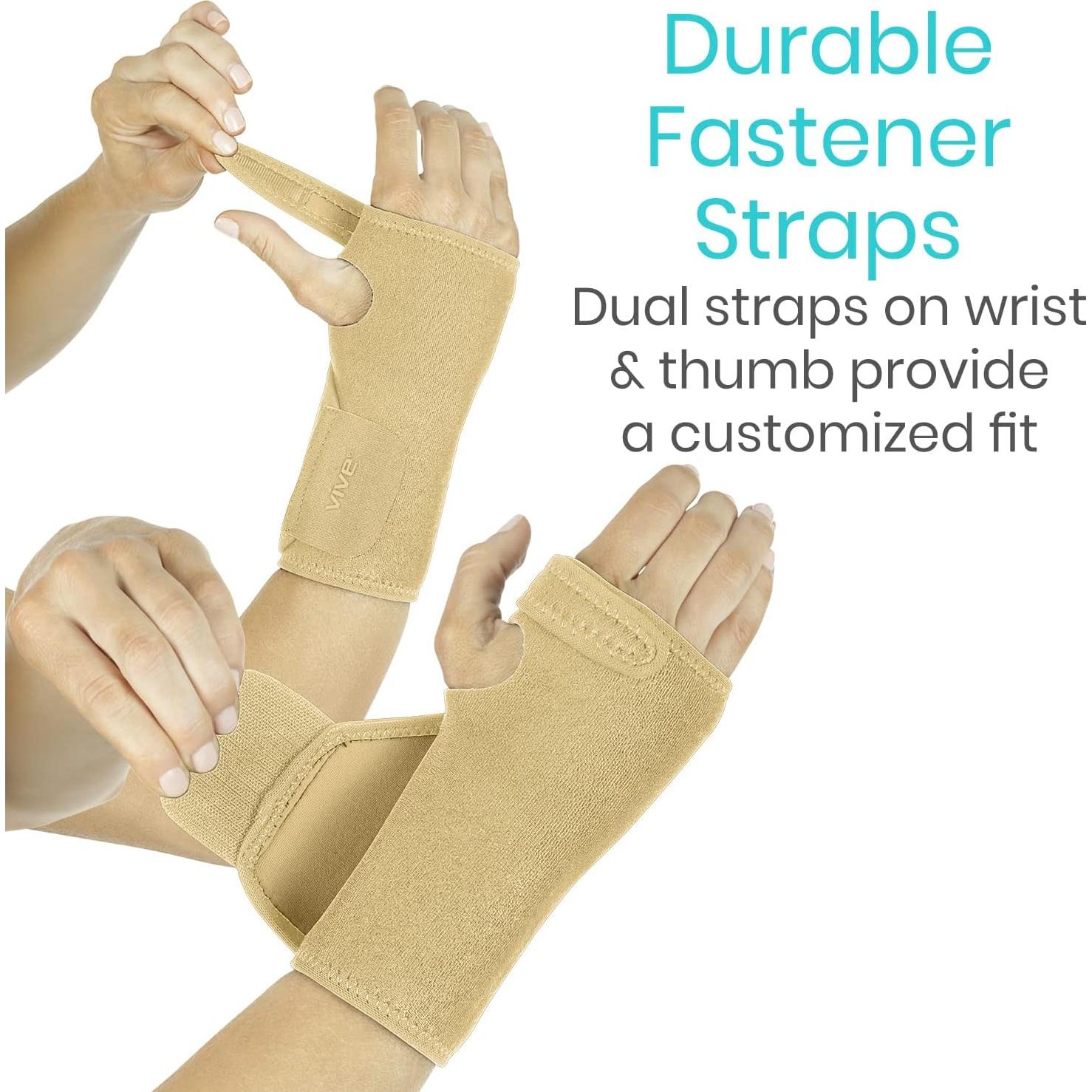 Férula de Muñeca Vive Beige Izquierda para Síndrome del Túnel Carpiano