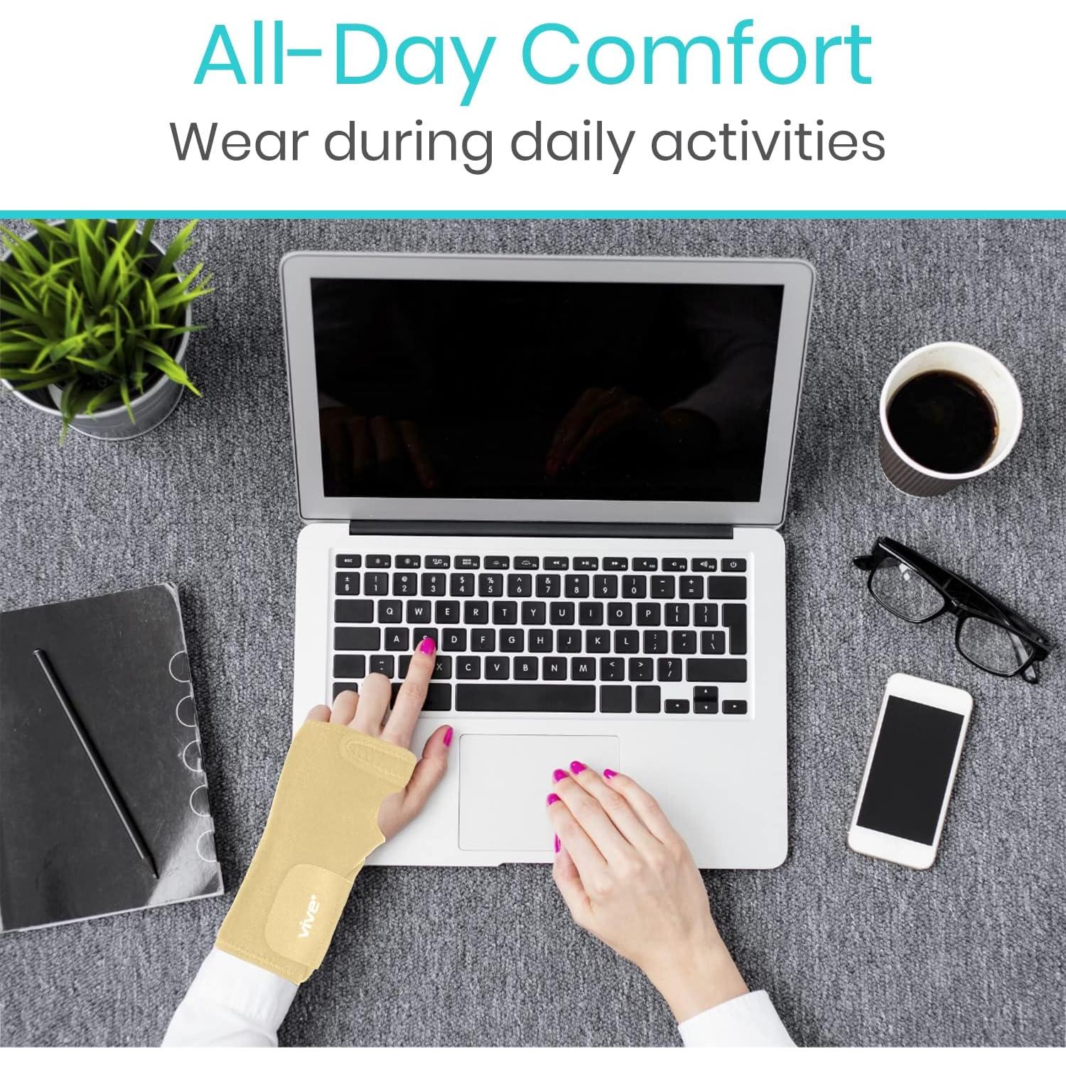 Férula de Muñeca Vive Beige Izquierda para Síndrome del Túnel Carpiano