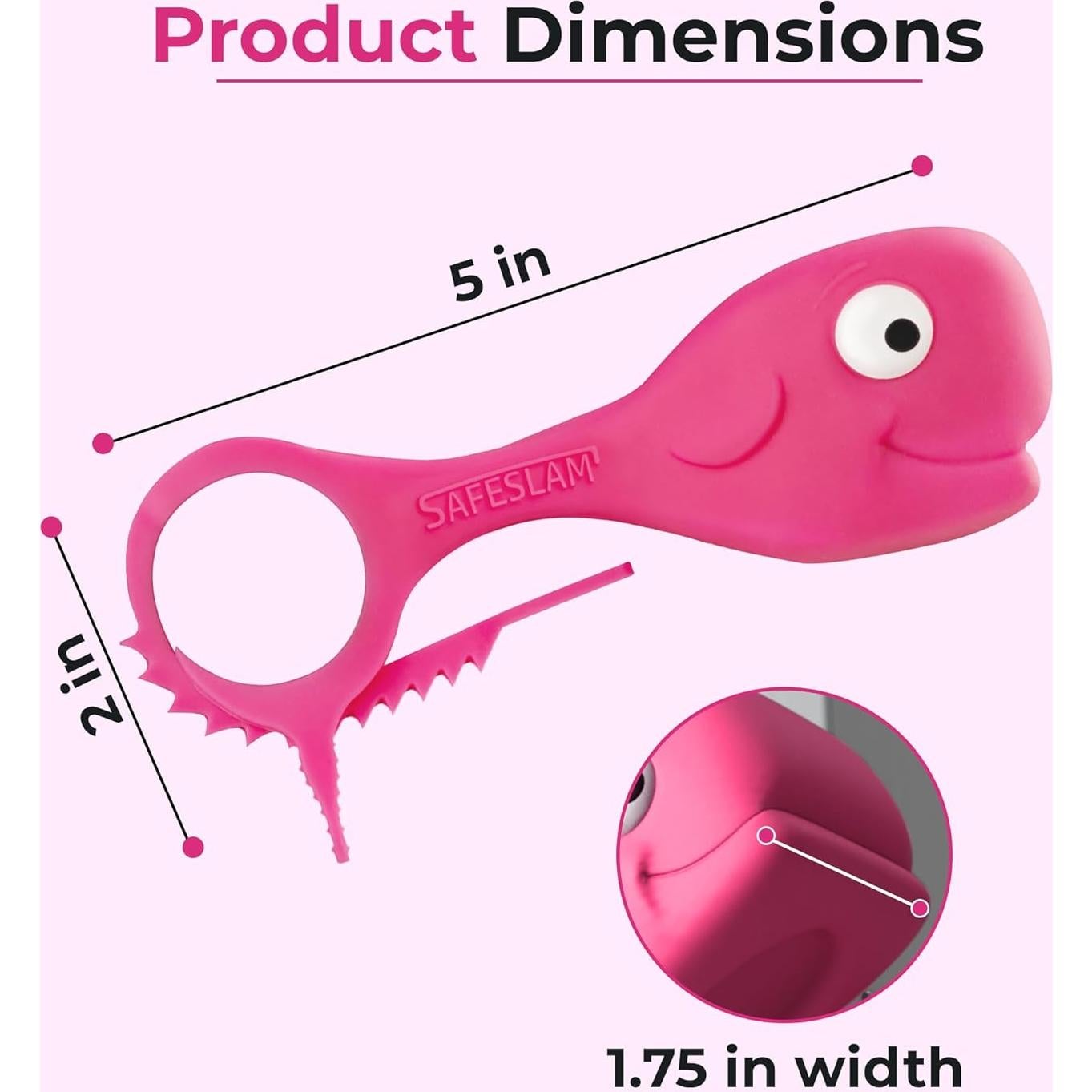 Tope de puerta SAFESLAM Rosa a prueba de bebés y mascotas