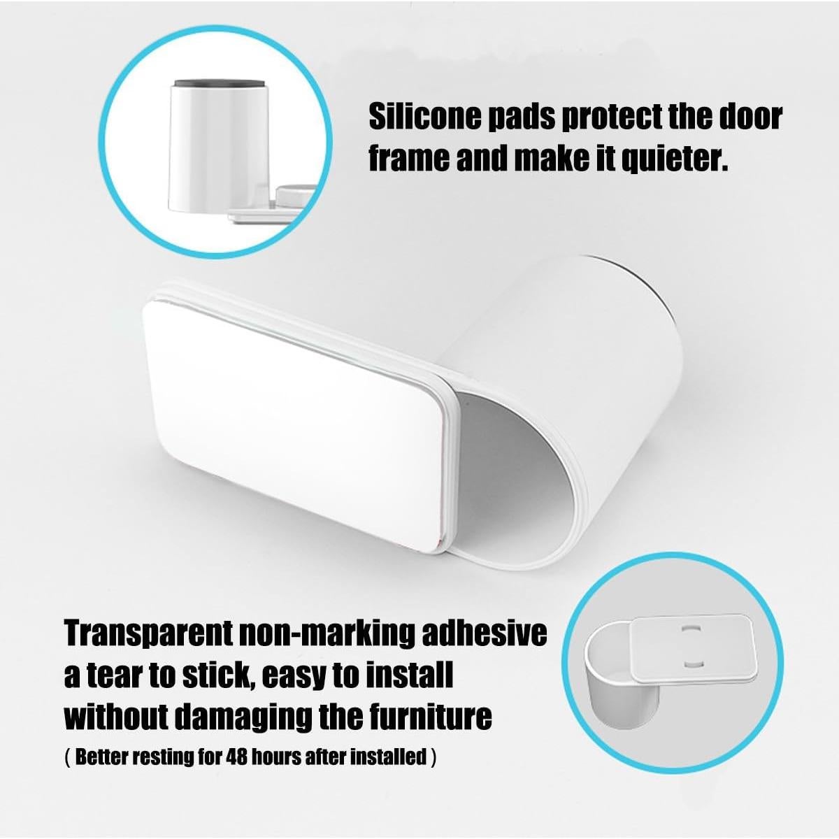 Guardián de Puerta Antipinchazo Kytasryl 3 PCS Blanco