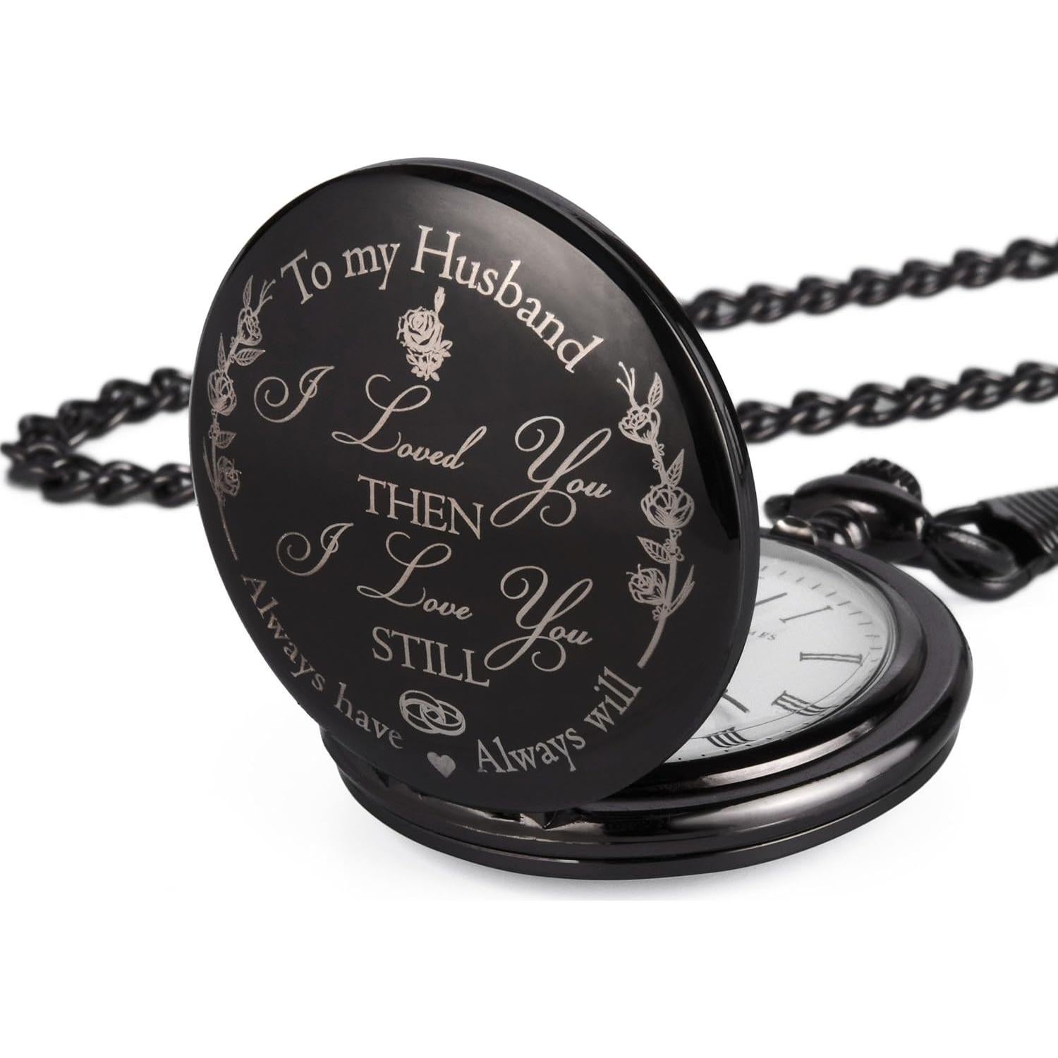 Reloj de Bolsillo FREDERICK JAMES Grabado para Esposo