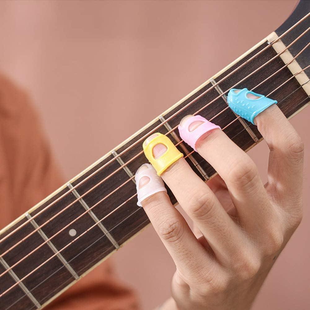 Guitar Fingertip Protectors, 25-Pack Silicone Finger Covers for Guitar/Ukulele/Banjo/Mandolin – Breathable, Flexible, Non-Slip Practice Sleeves, Mixed Colors with Storage Case, Reusable