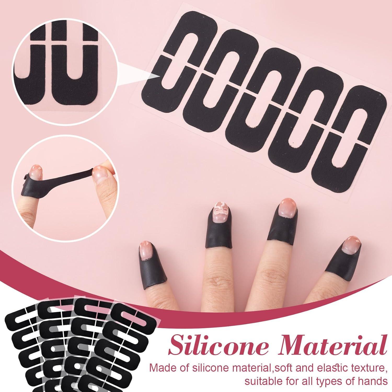40pcs Protectores de Esmalte de Uñas VARMDUKKE Negro