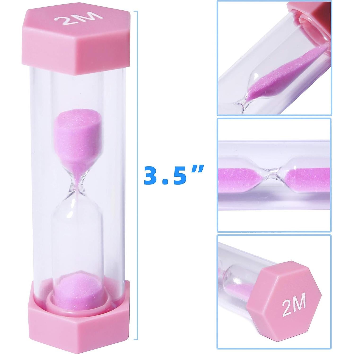 Conjunto de 6 Relojes de Arena PROLOSO Multicolor 30s a 10min