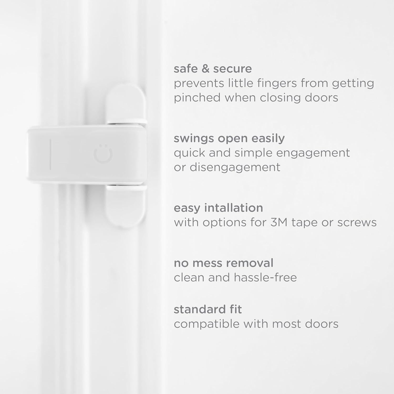 Protector de Puertas Ubbi Blanco - Seguridad Infantil, 2 Piezas