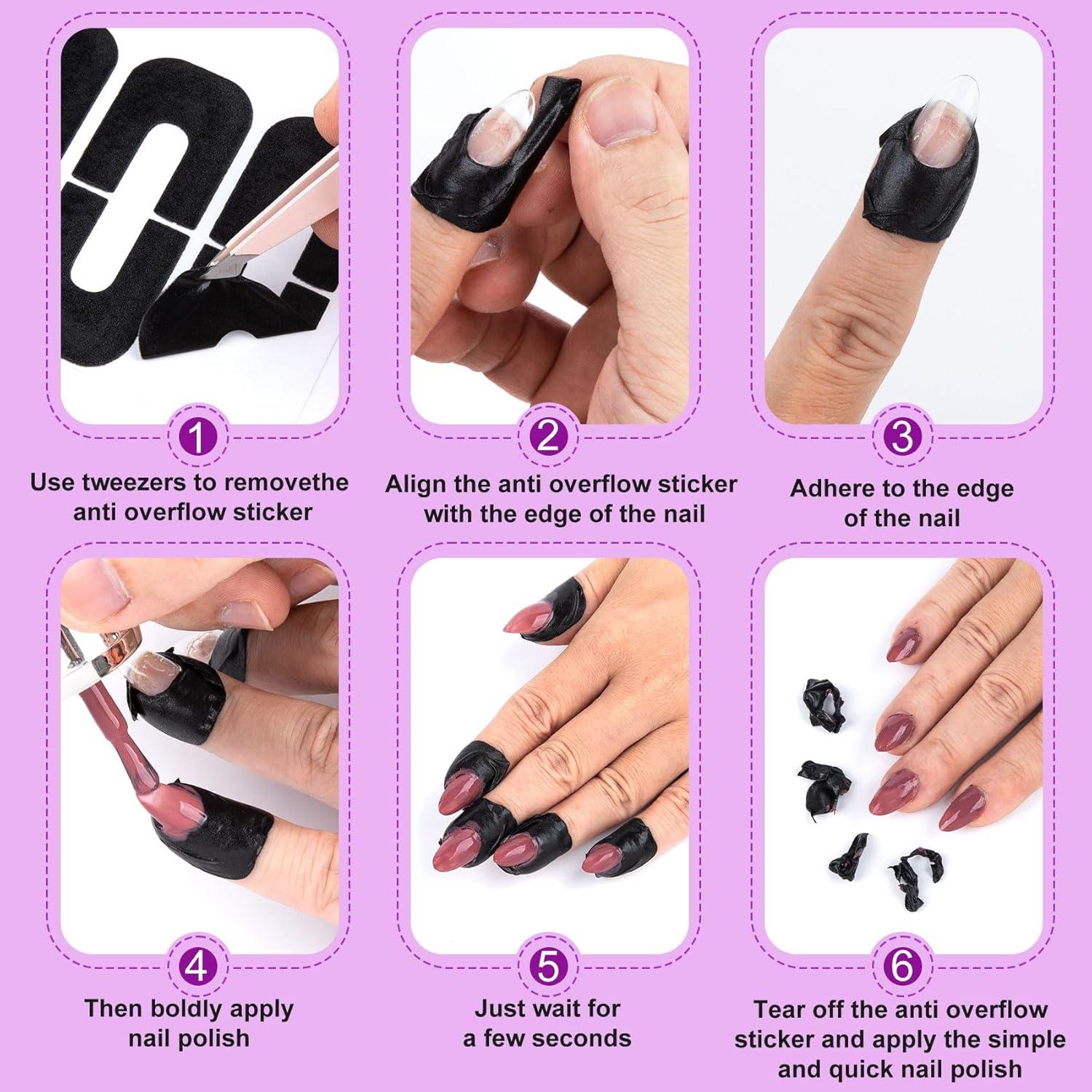 30 Protectores de Esmalte de Uñas Isslly - Cutícula en U