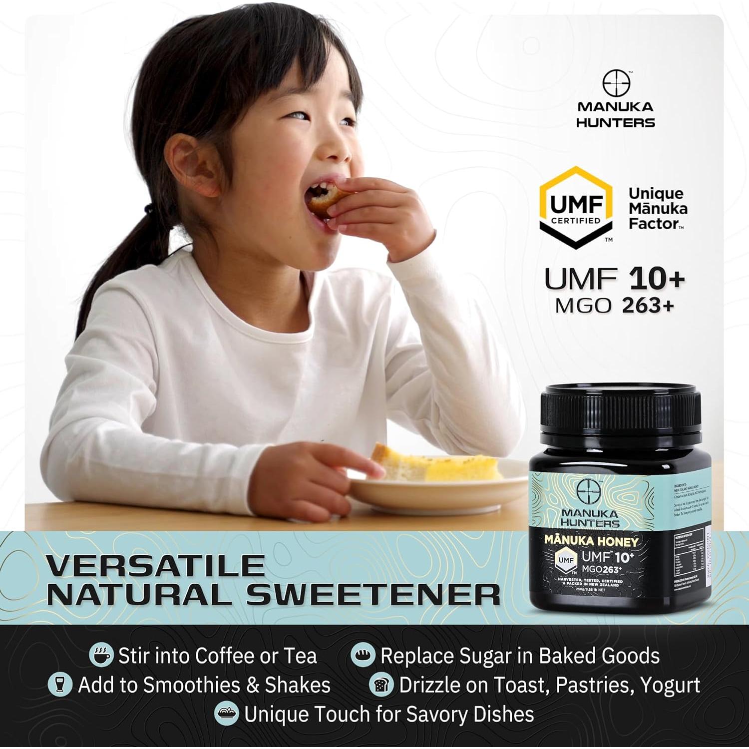 Miel Manuka Hunters UMF 10+ 250g - Endulzante Natural Puro