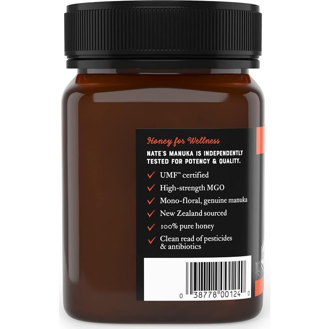 Miel Cruda Manuka Nate MGO 263+ UMF 10% 499g Nueva Zelanda