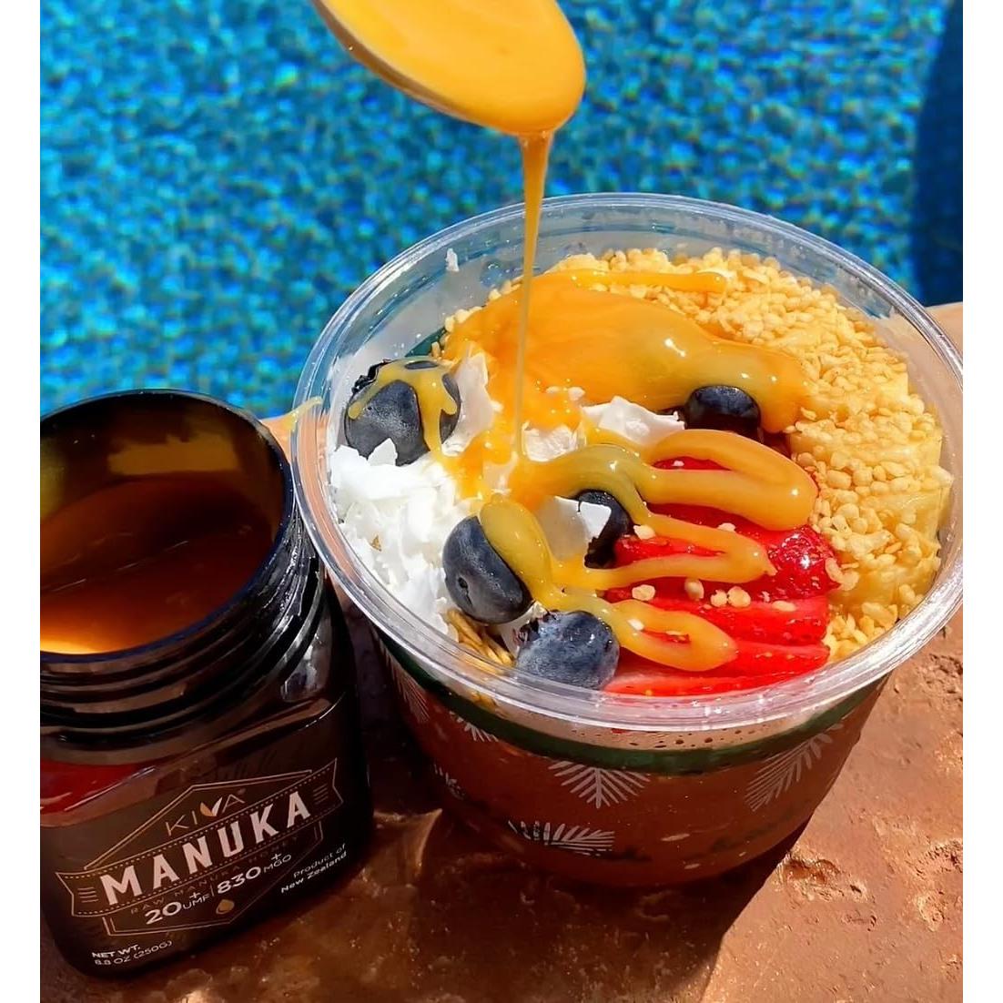 Miel Manuka Cruda Kiva UMF 20+ MGO 850+ 250 ml Pura Nueva Zelanda
