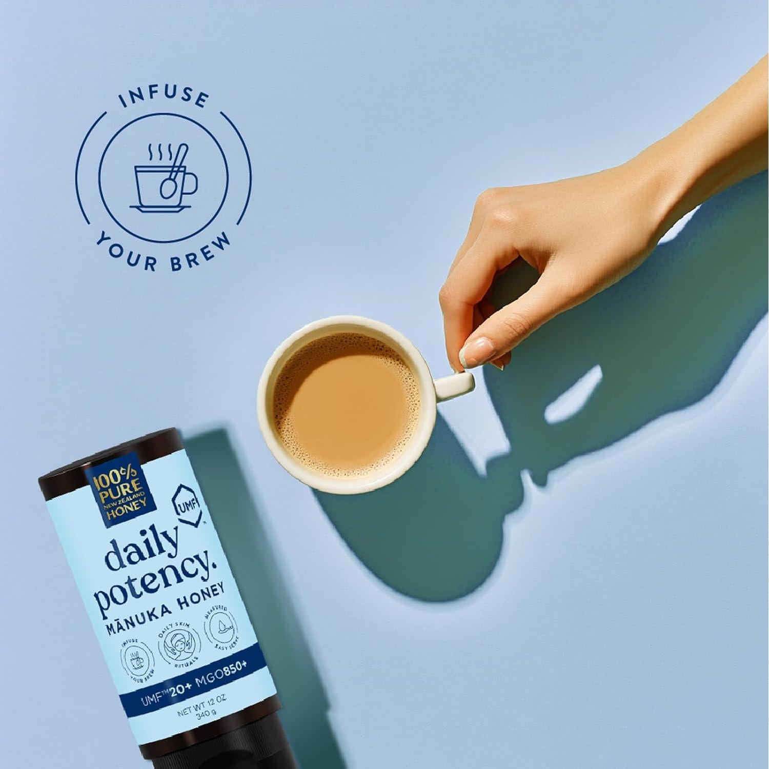 Miel de Manuka 100% Pura UMF 20+ Cruda 340g Nueva Zelanda