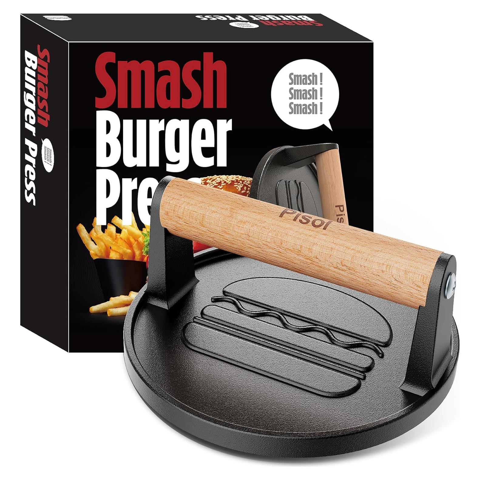 Prensa para Hamburguesas Pisol de Hierro Fundido 16,76 cm