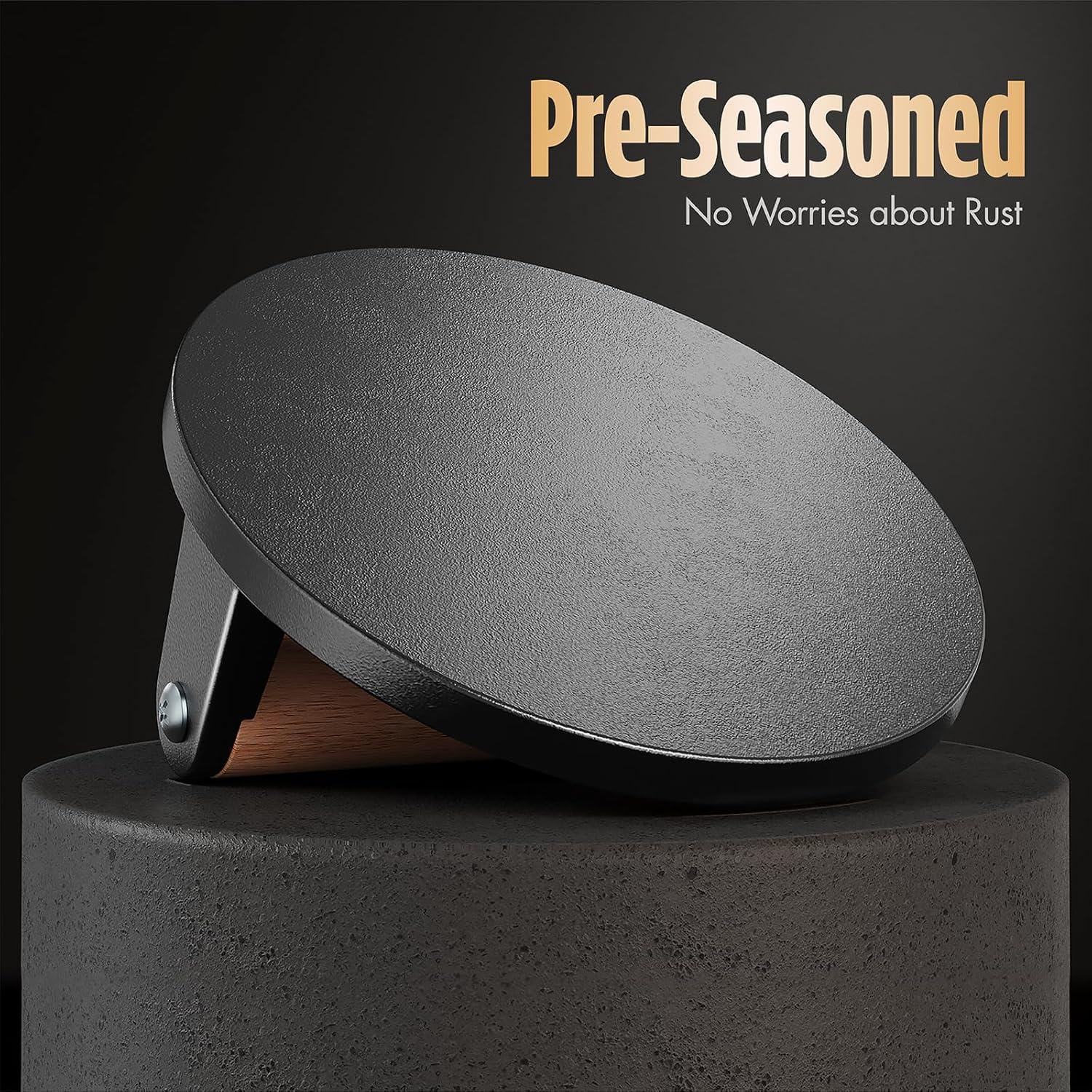 Prensa para Hamburguesas Pisol de Hierro Fundido 16,76 cm