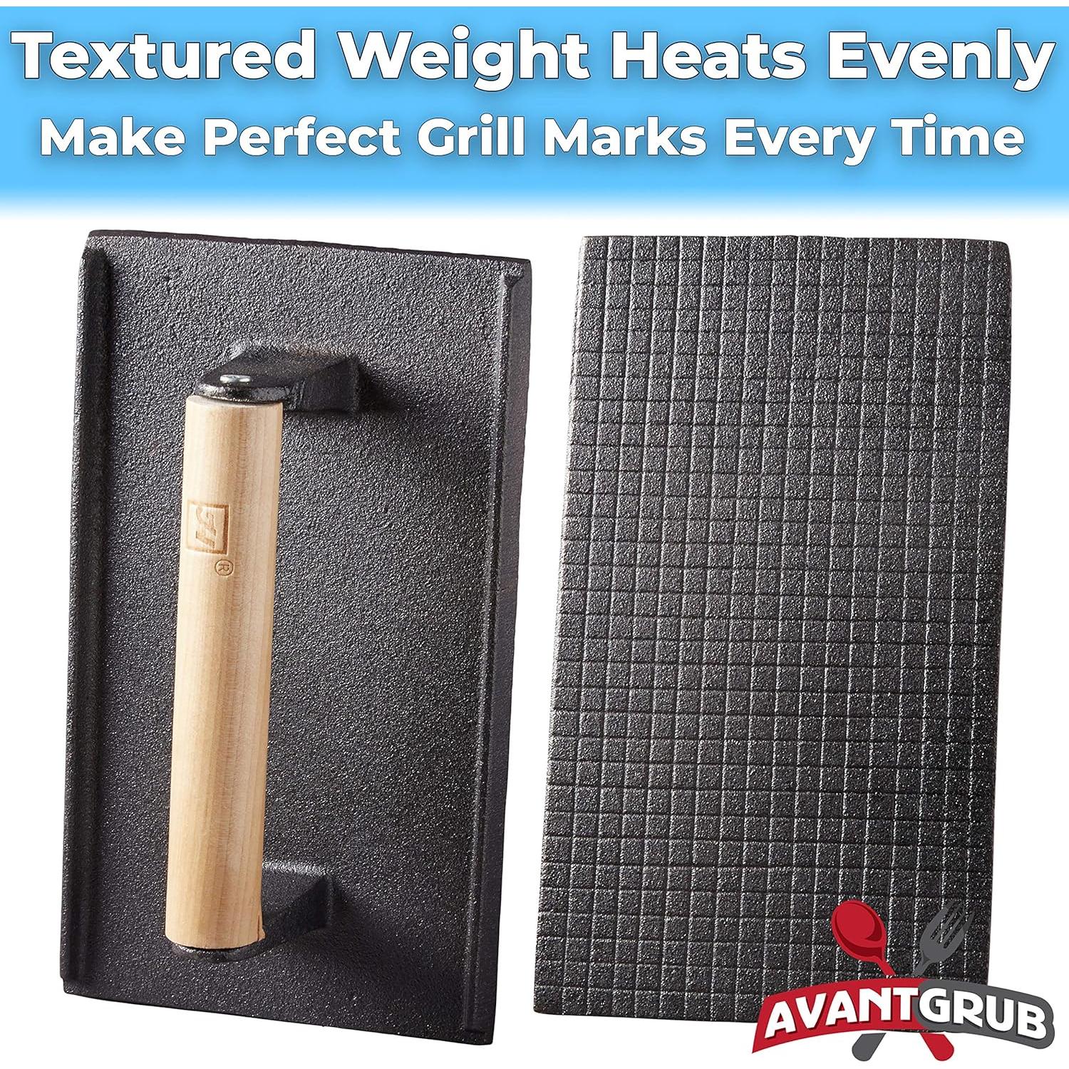 Prensa de Carne Hierro Fundido Avant Grub 2 Piezas 22,86x12,7cm