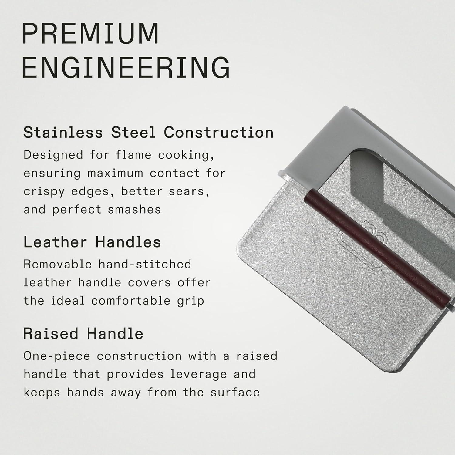 Prensa de Acero Inoxidable Made In para Parrilla 13,97 cm