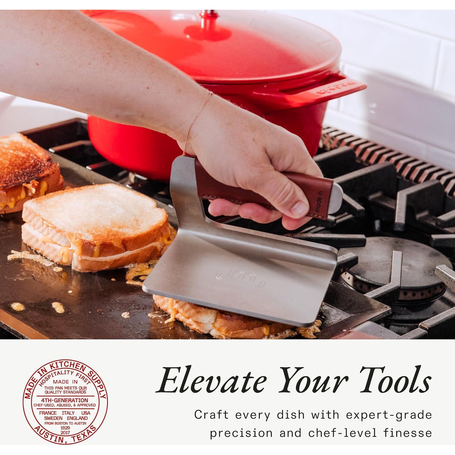 Prensa de Acero Inoxidable Made In para Parrilla 13,97 cm