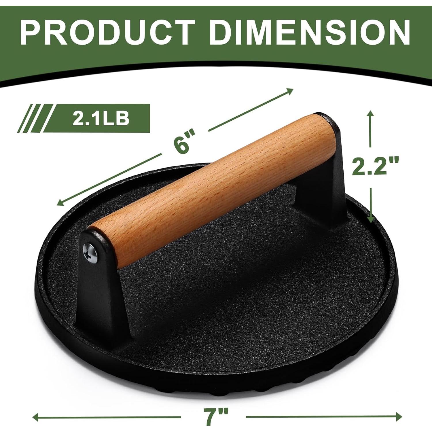 Prensa para Hamburguesas EWFEN 17,78 cm Hierro Fundido