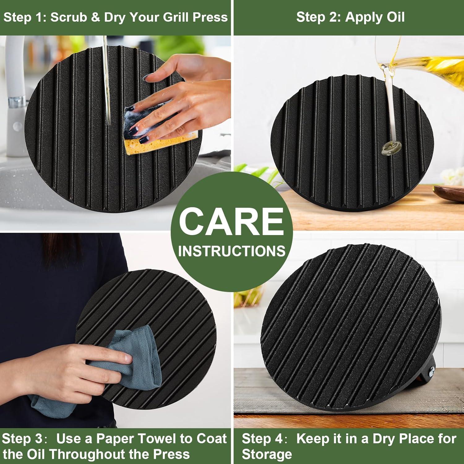 Prensa para Hamburguesas EWFEN 17,78 cm Hierro Fundido