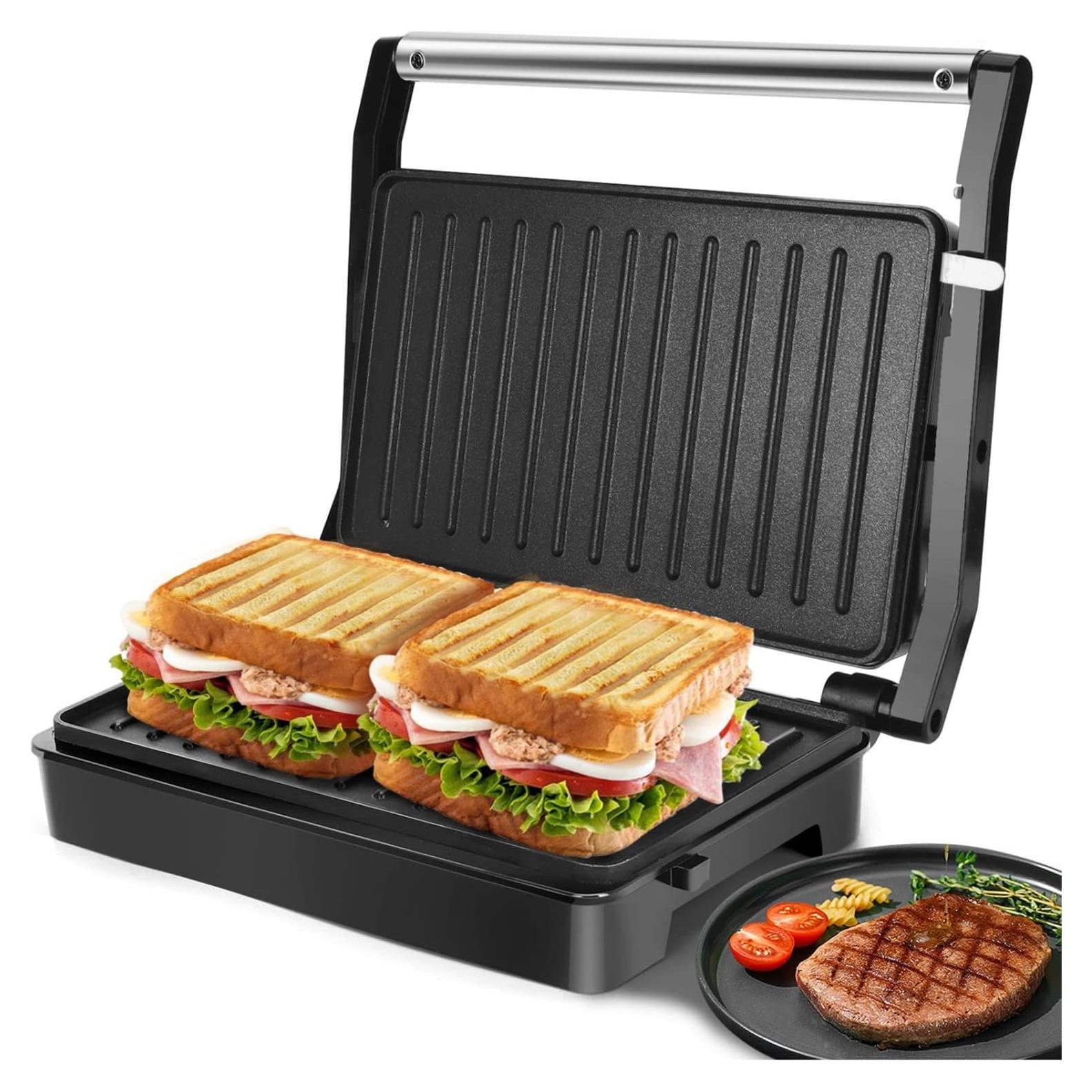Hacedor de Sándwiches Panini Aigostar 1000W Antiadherente
