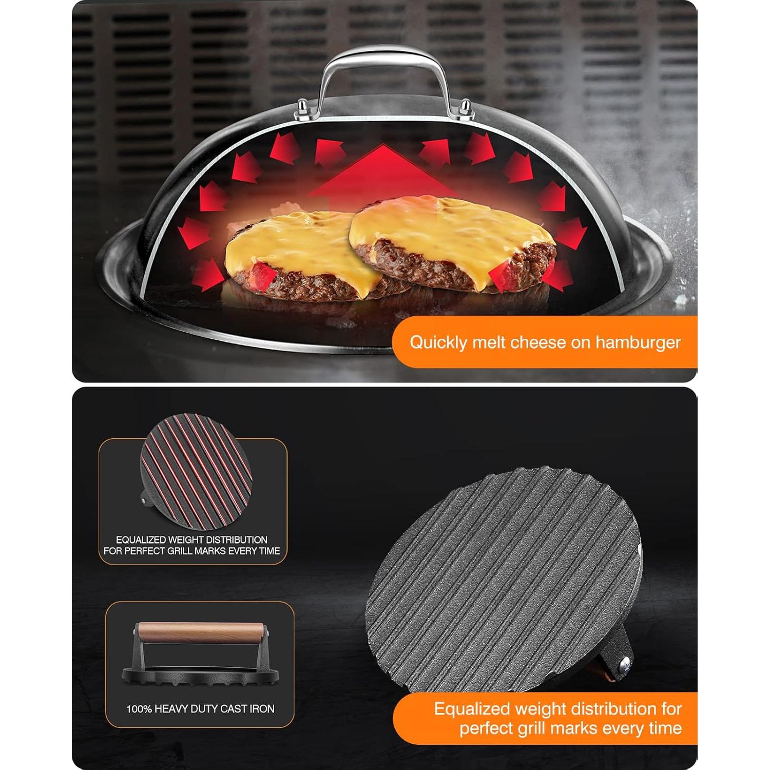 HOMENOTE Dome de Derretimiento 31.75 cm + Prensa Redonda 17.78 cm