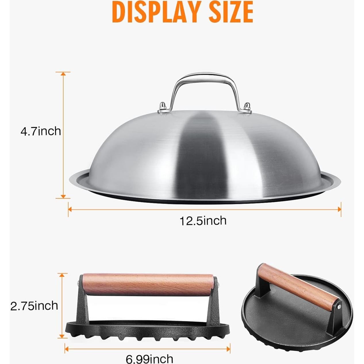 HOMENOTE Dome de Derretimiento 31.75 cm + Prensa Redonda 17.78 cm