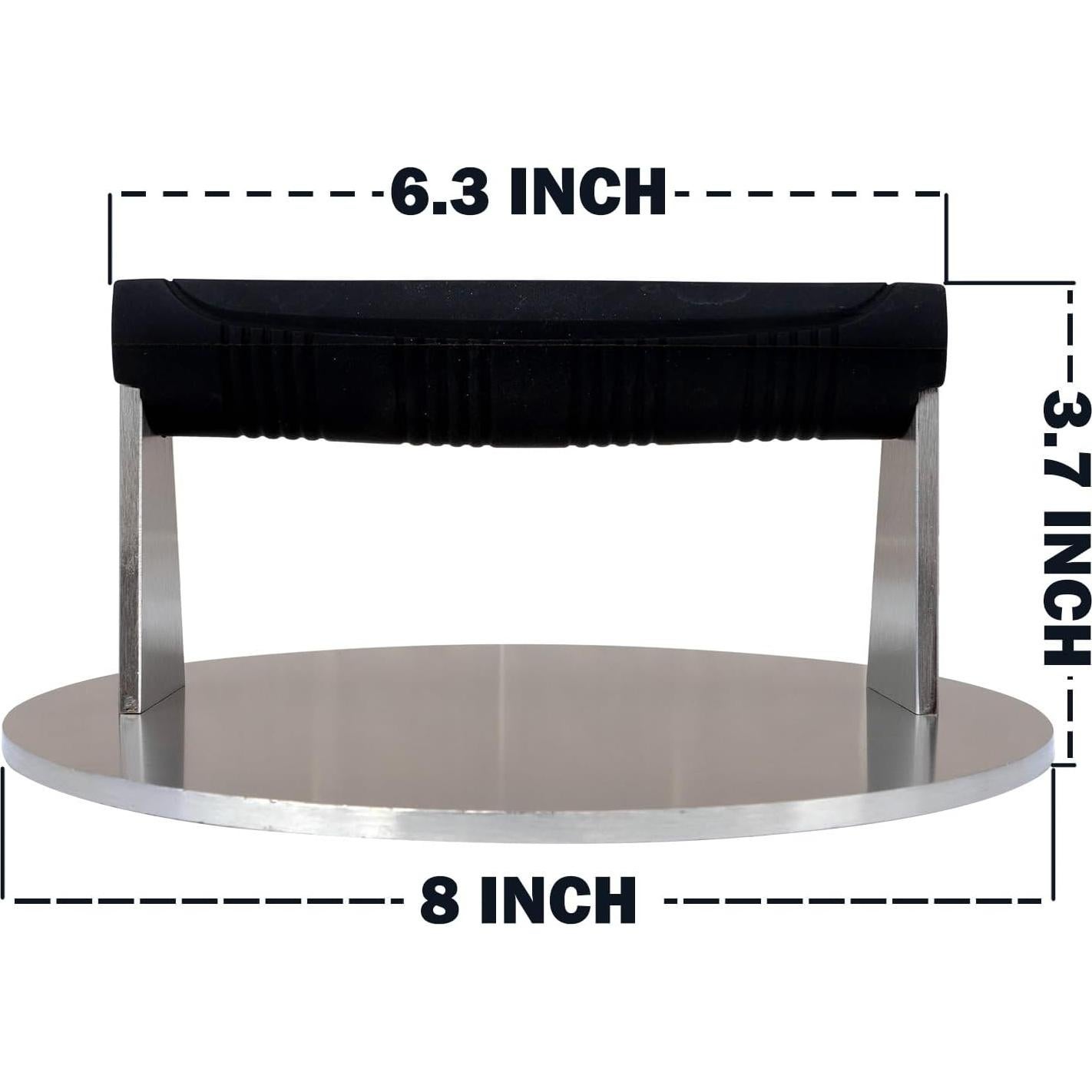 Prensa para Hamburguesas Manucode 1.47 kg 20.32 cm Acero Inoxidable