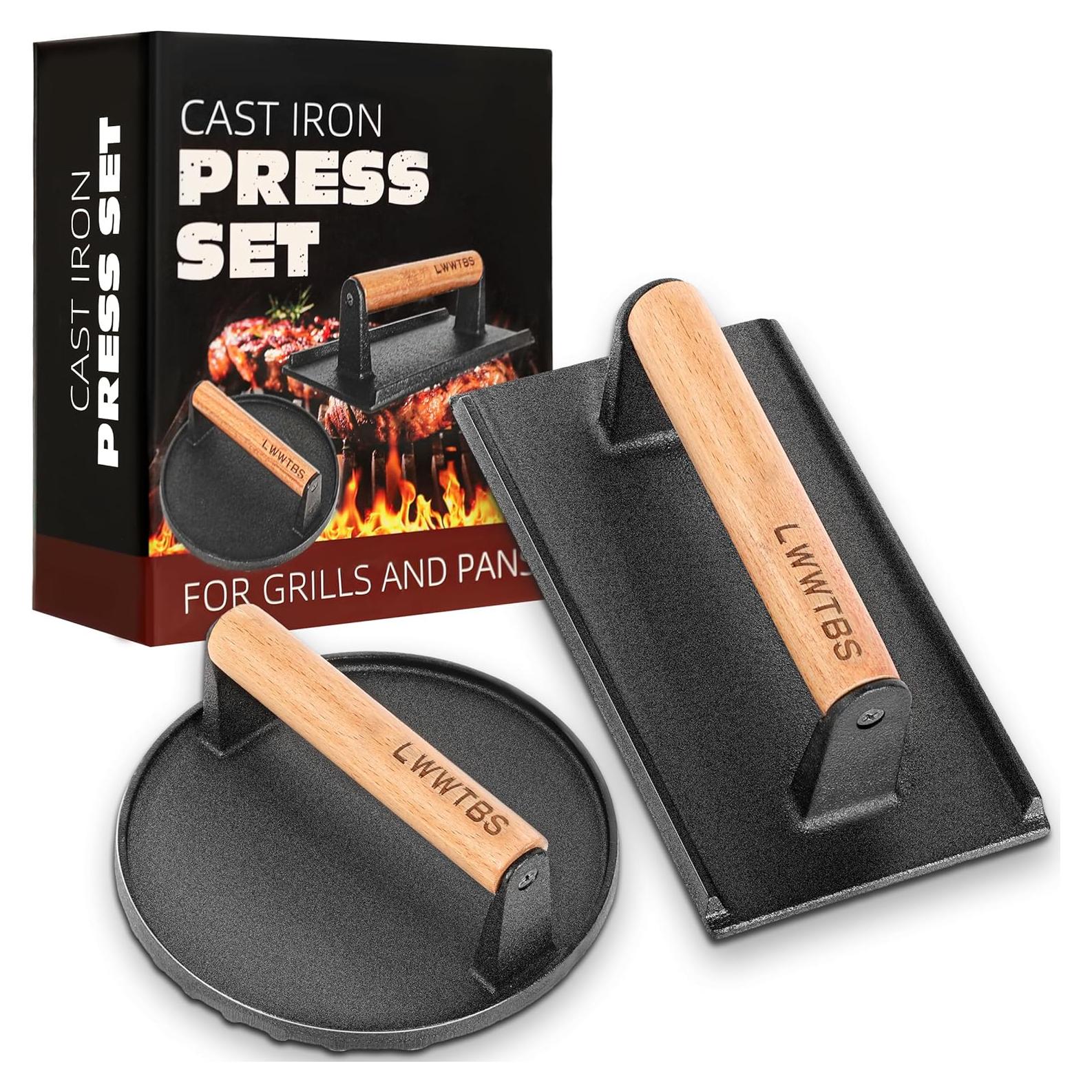 Prensa de Hamburguesas Hierro Fundido LWWTBS 20.8x10.9 cm