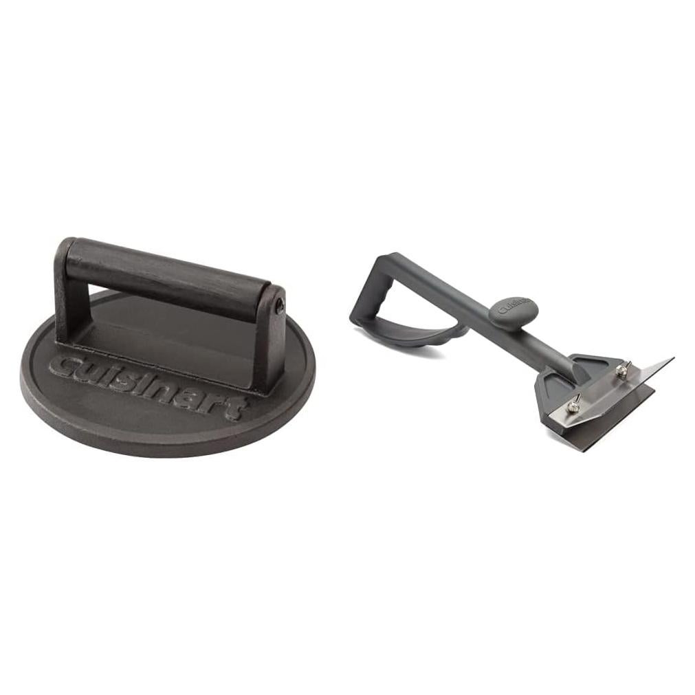 Prensa de Hamburguesas Hierro Fundido Cuisinart 15 cm + Raspador