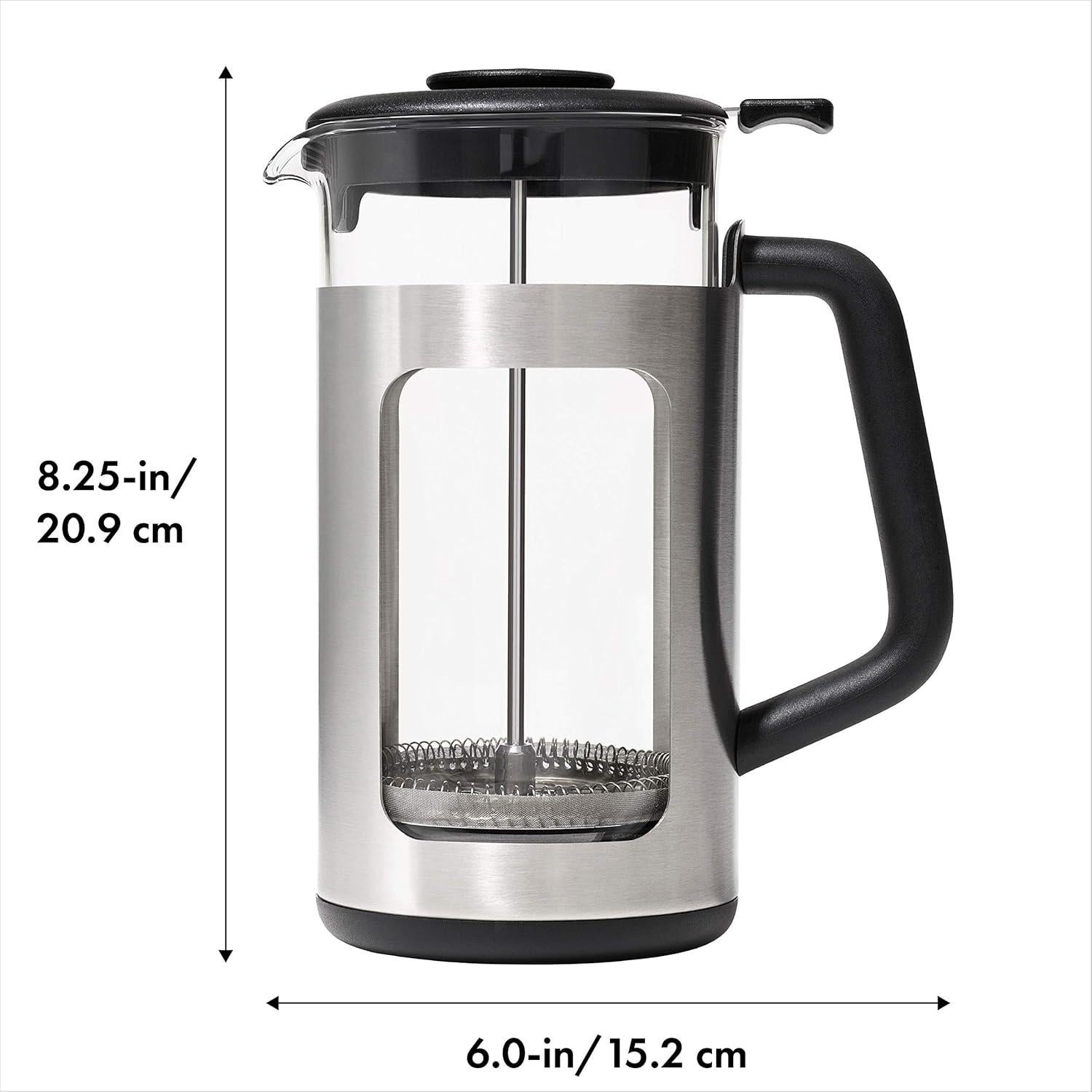 Prensa Francesa OXO Brew 8 Tazas Acero Inoxidable 0.95L