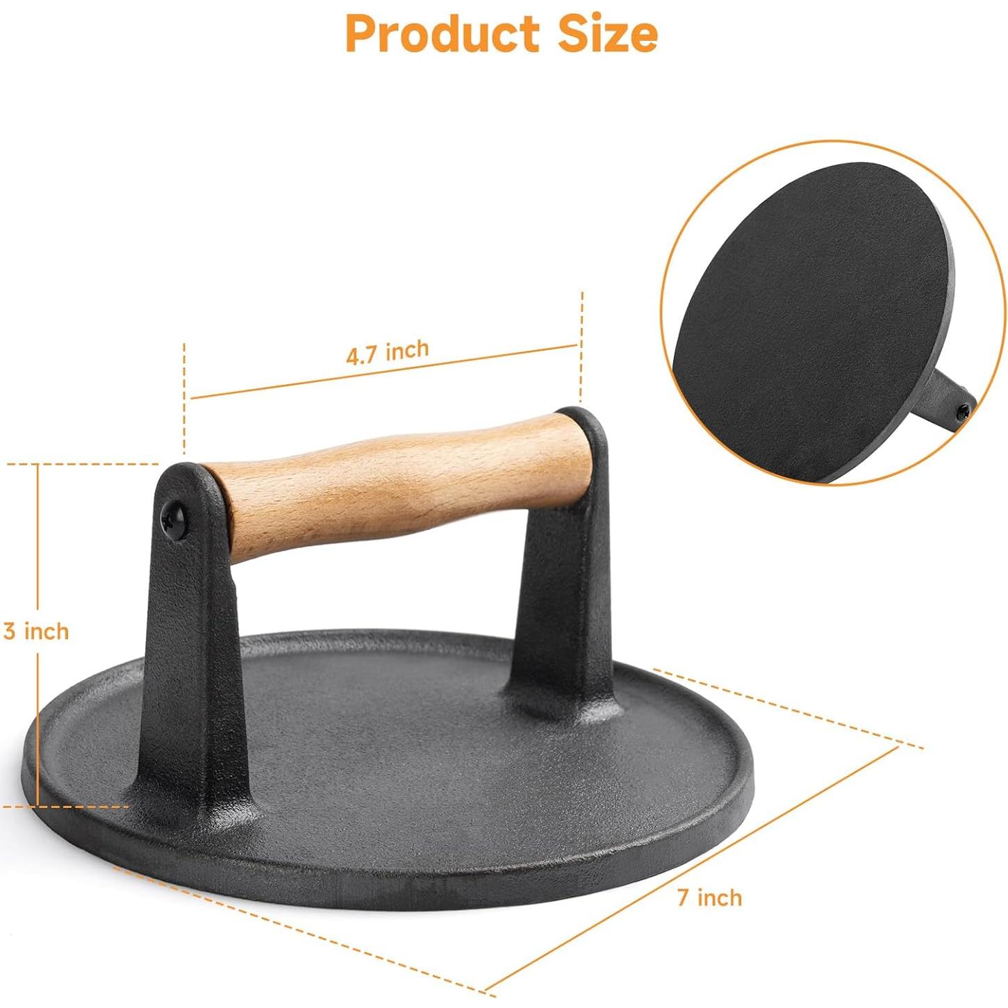 Prensa para Hamburguesas SHINESTAR 17.8 cm Hierro Fundido