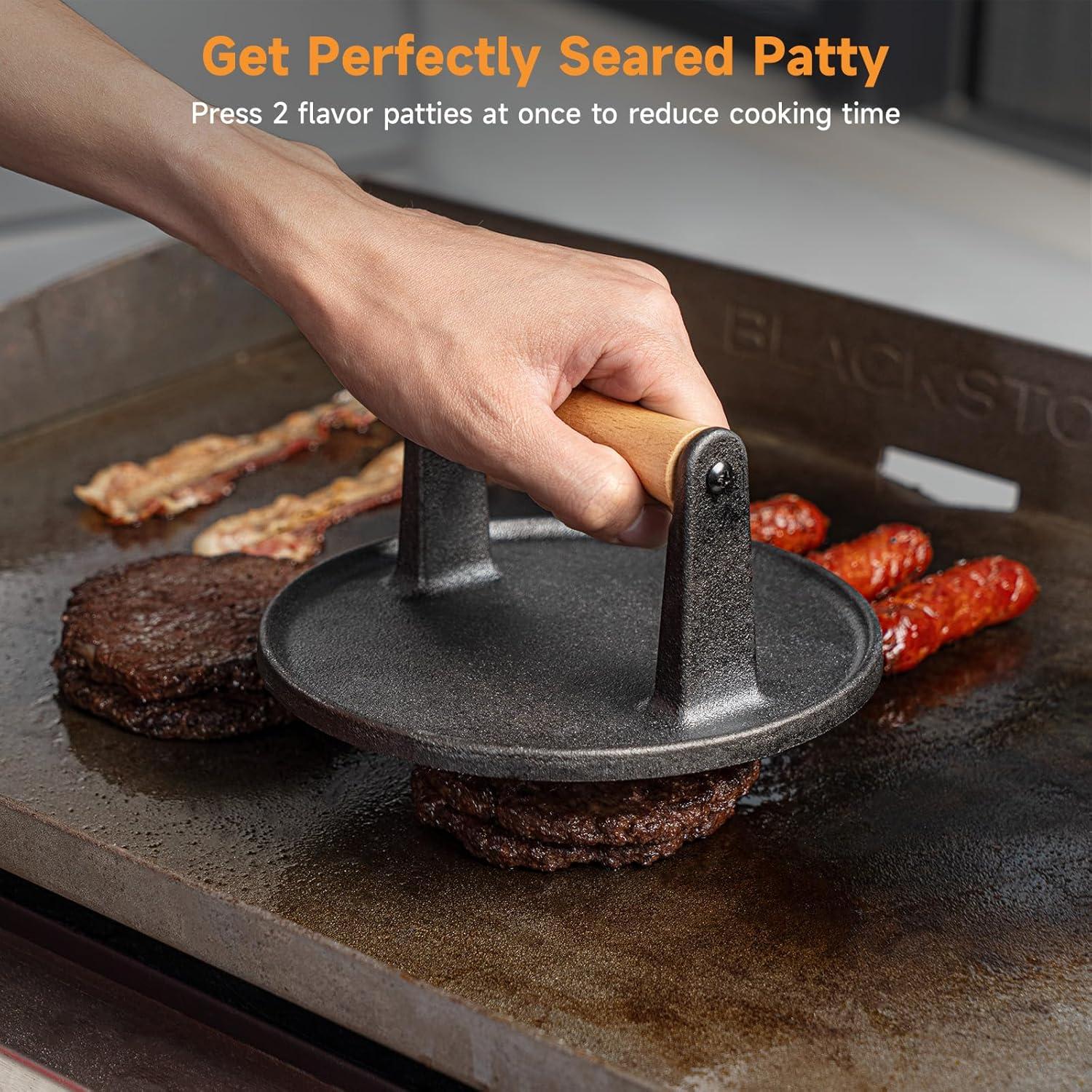 Prensa para Hamburguesas SHINESTAR 17.8 cm Hierro Fundido