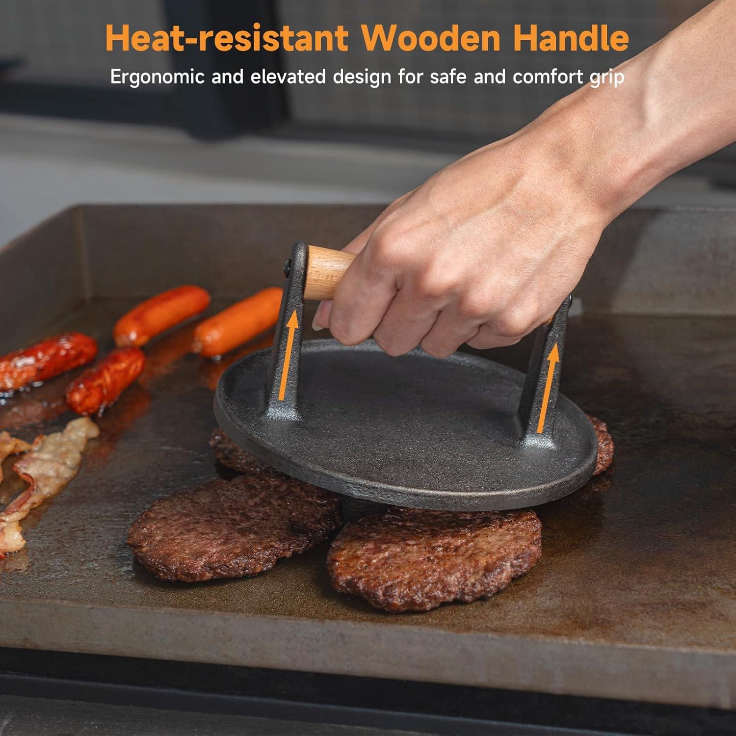 Prensa para Hamburguesas SHINESTAR 17.8 cm Hierro Fundido