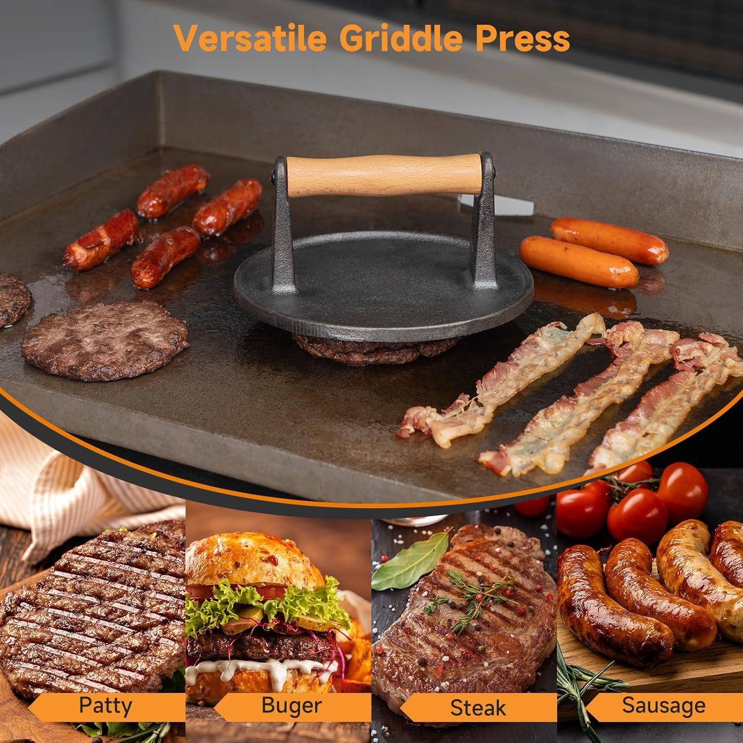 Prensa para Hamburguesas SHINESTAR 17.8 cm Hierro Fundido